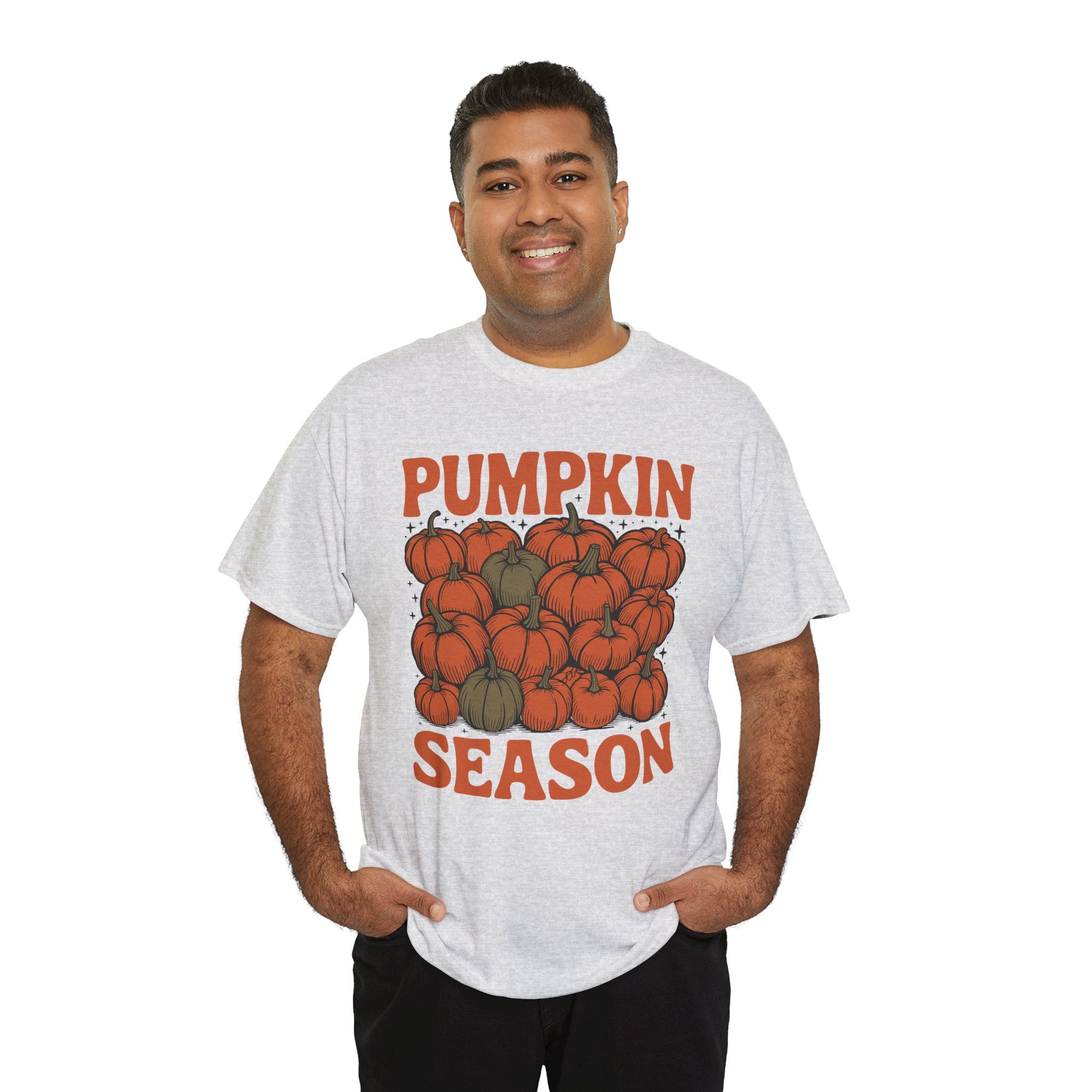 Pumpkin Season Tee — Fall Pumpkin Pile Unisex Cotton Tee