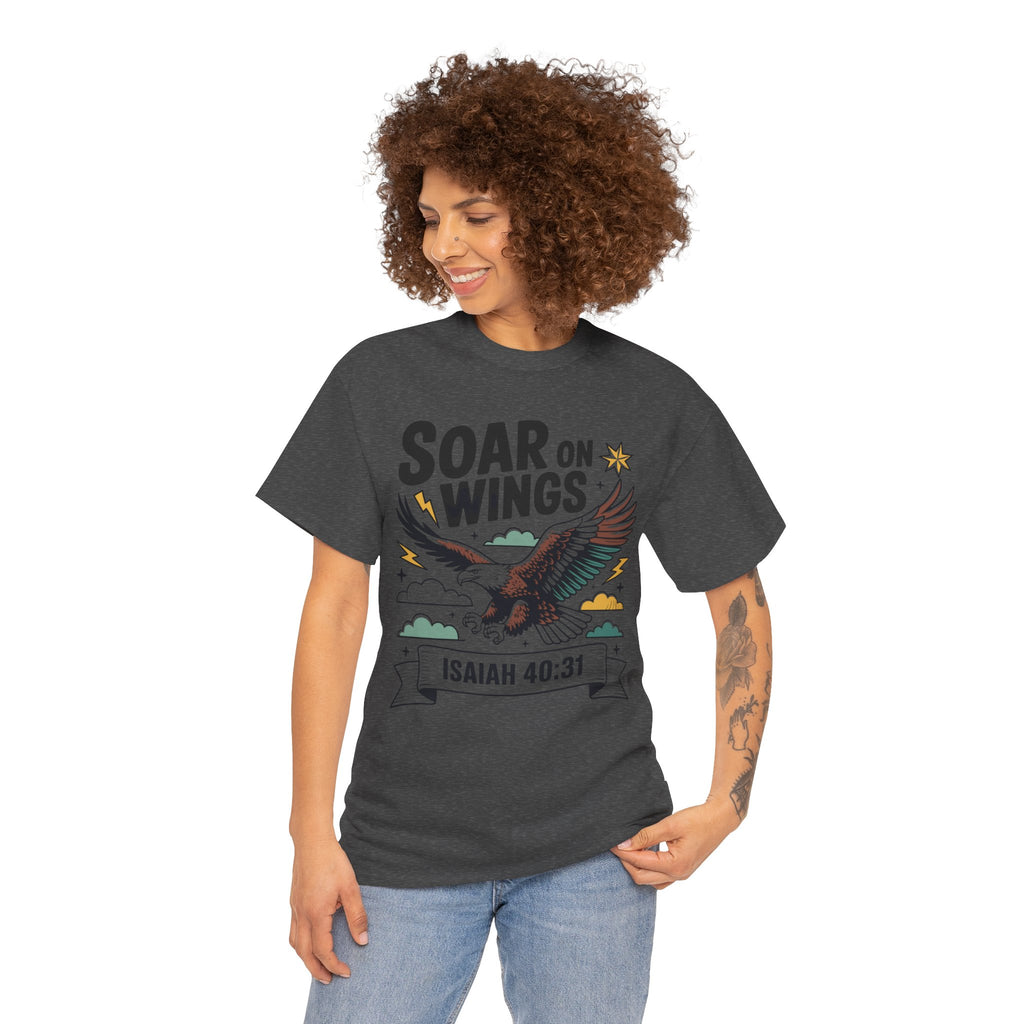 Isaiah 40:31 "Soar on Wings" Eagle Unisex Cotton T-Shirt