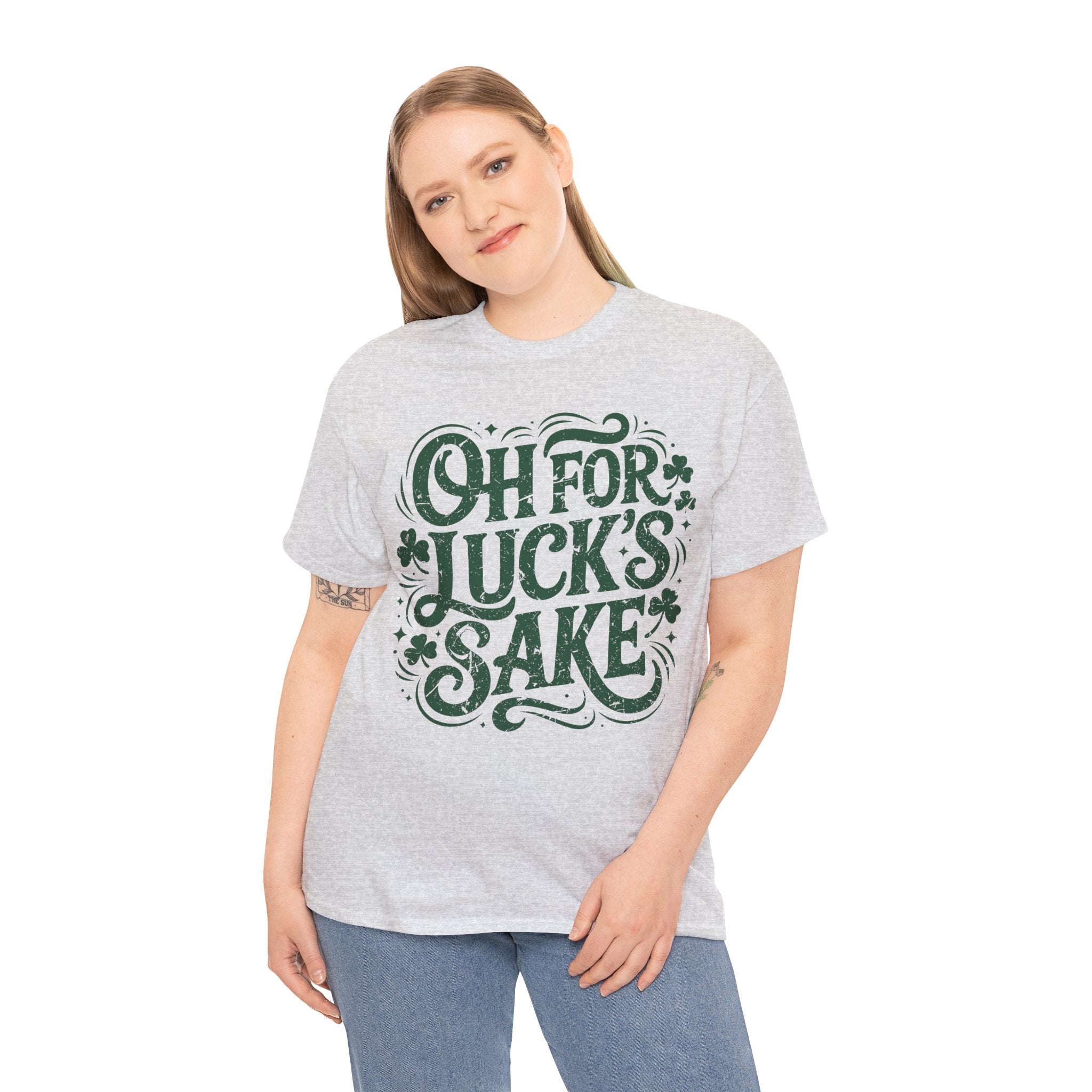 Oh for Luck's Sake Shamrock Unisex Cotton Tee