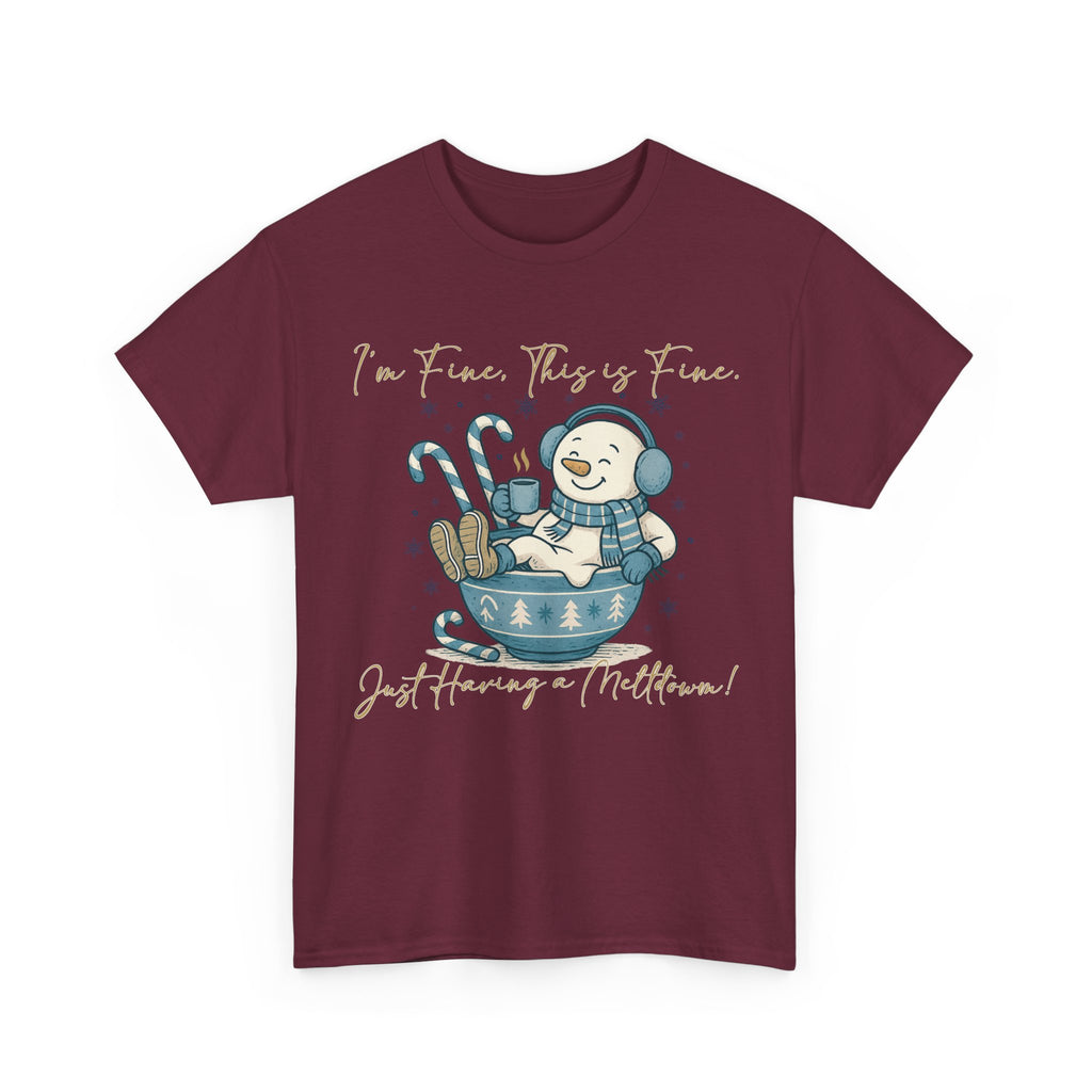 Snowman Hot Cocoa Unisex Cotton Tee