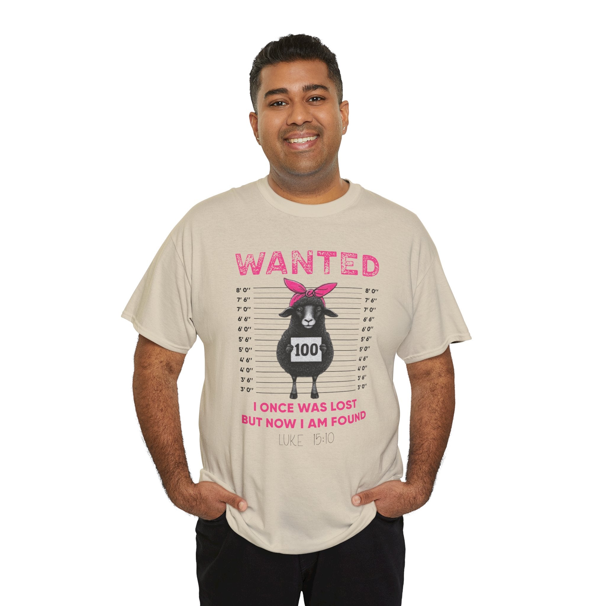 WANTED Black Sheep 'I Once Was Lost But Now I Am Found' Unisex Cotton T-Shirt