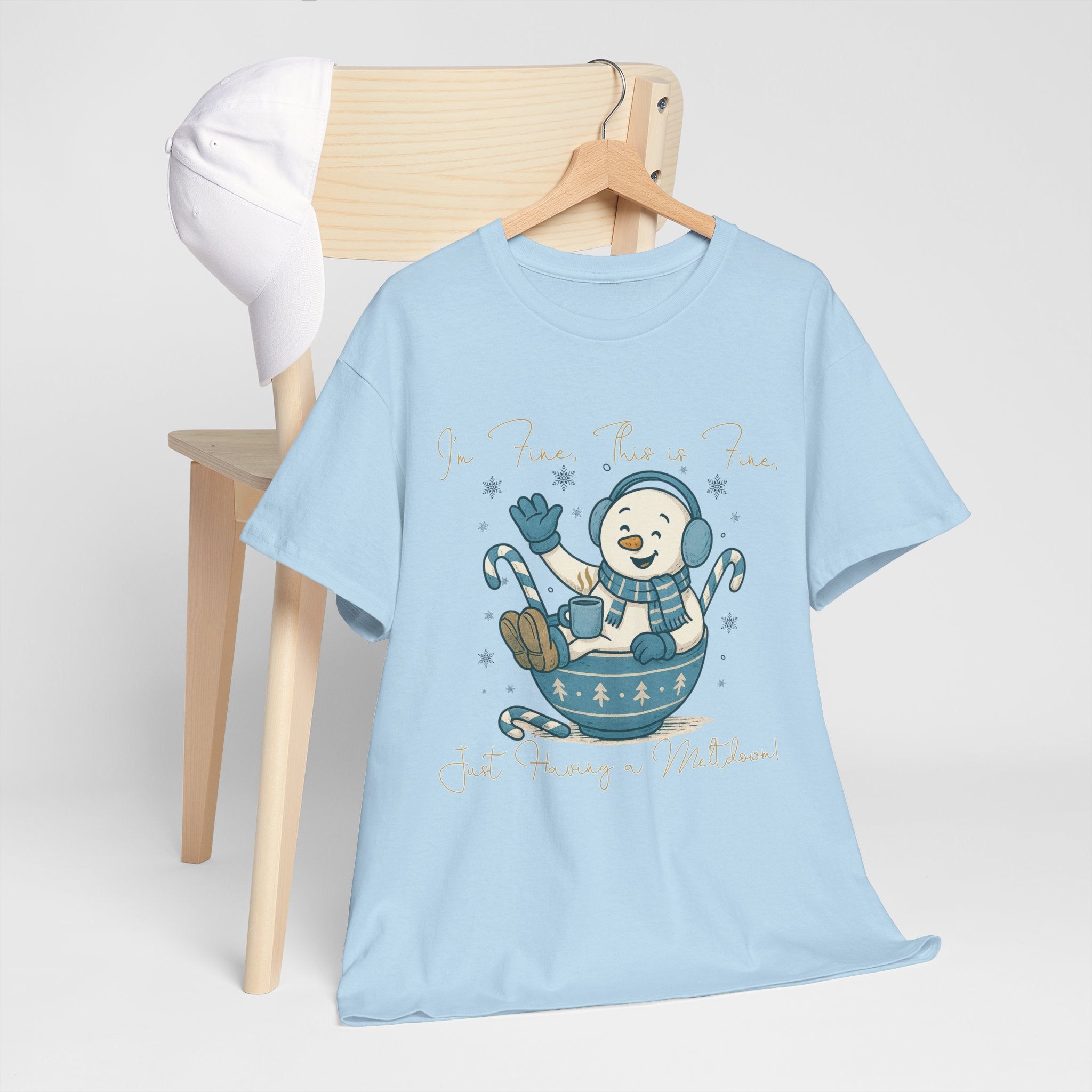 Snowman Hot Cocoa Unisex Cotton Tee