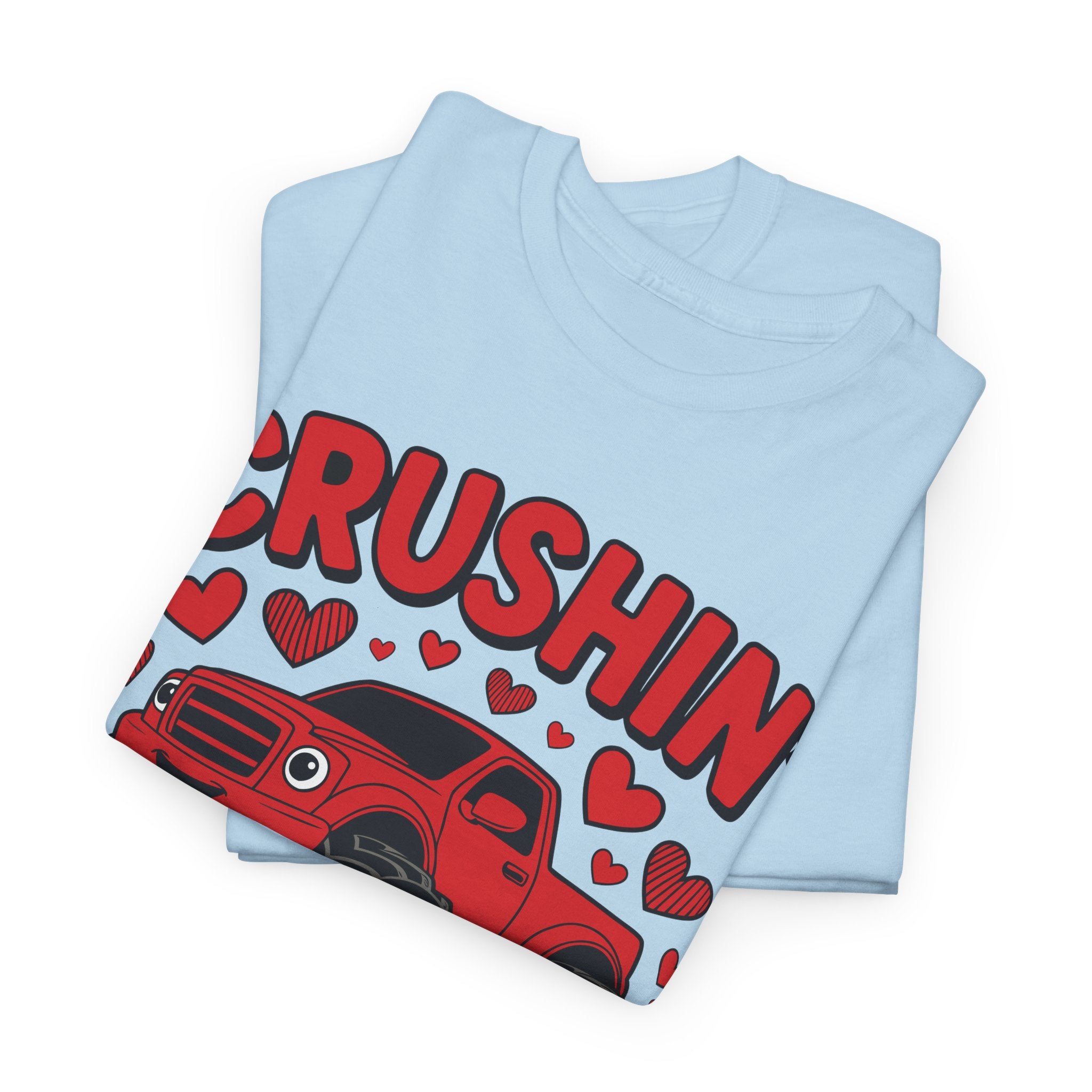Crushin’ Hearts Valentine Monster Truck Unisex Cotton Tee