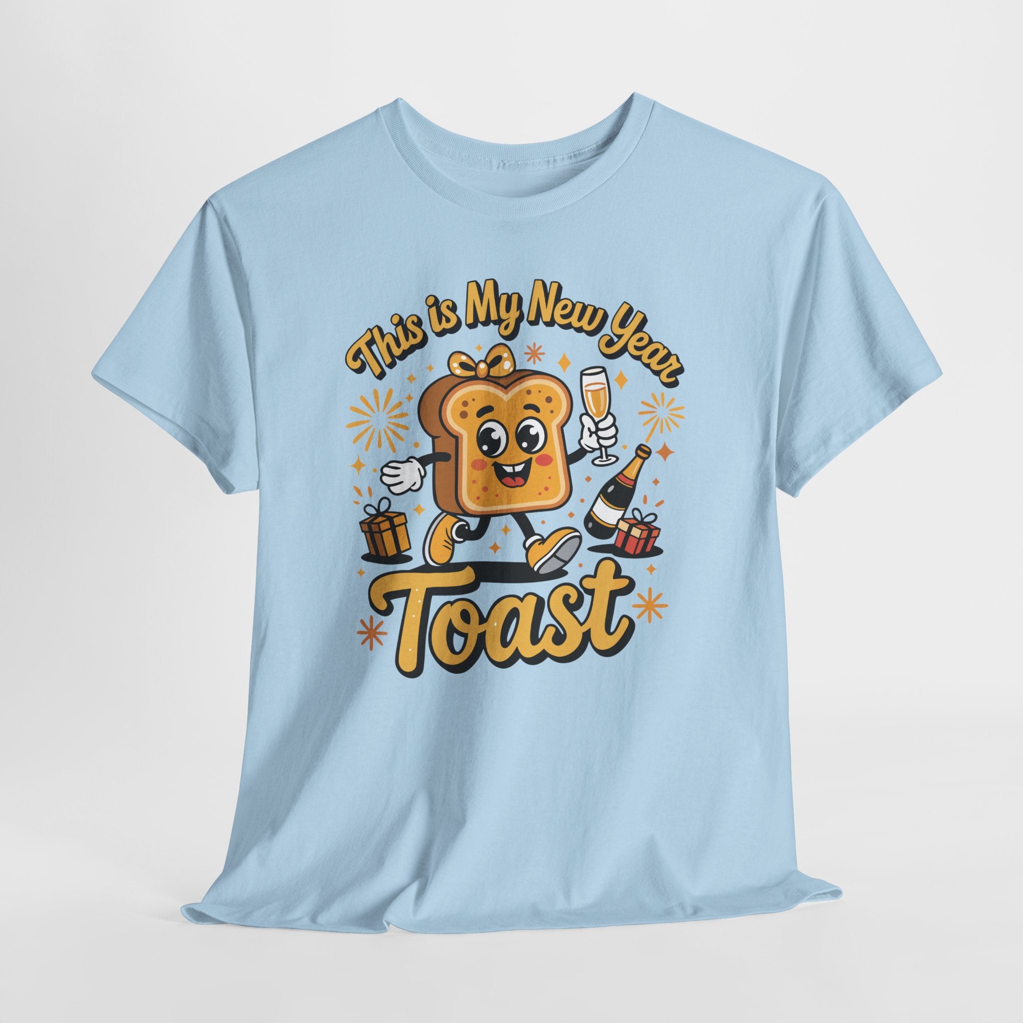 New Year Toast T-Shirt — "This Is My New Year Toast" Champagne & Fireworks Unisex Cotton Tee