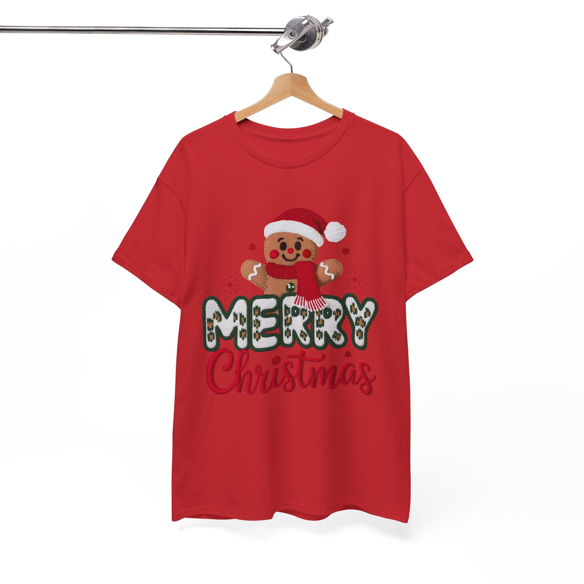 Gingerbread Santa 'Merry Christmas' Unisex Cotton Tee T-Shirt