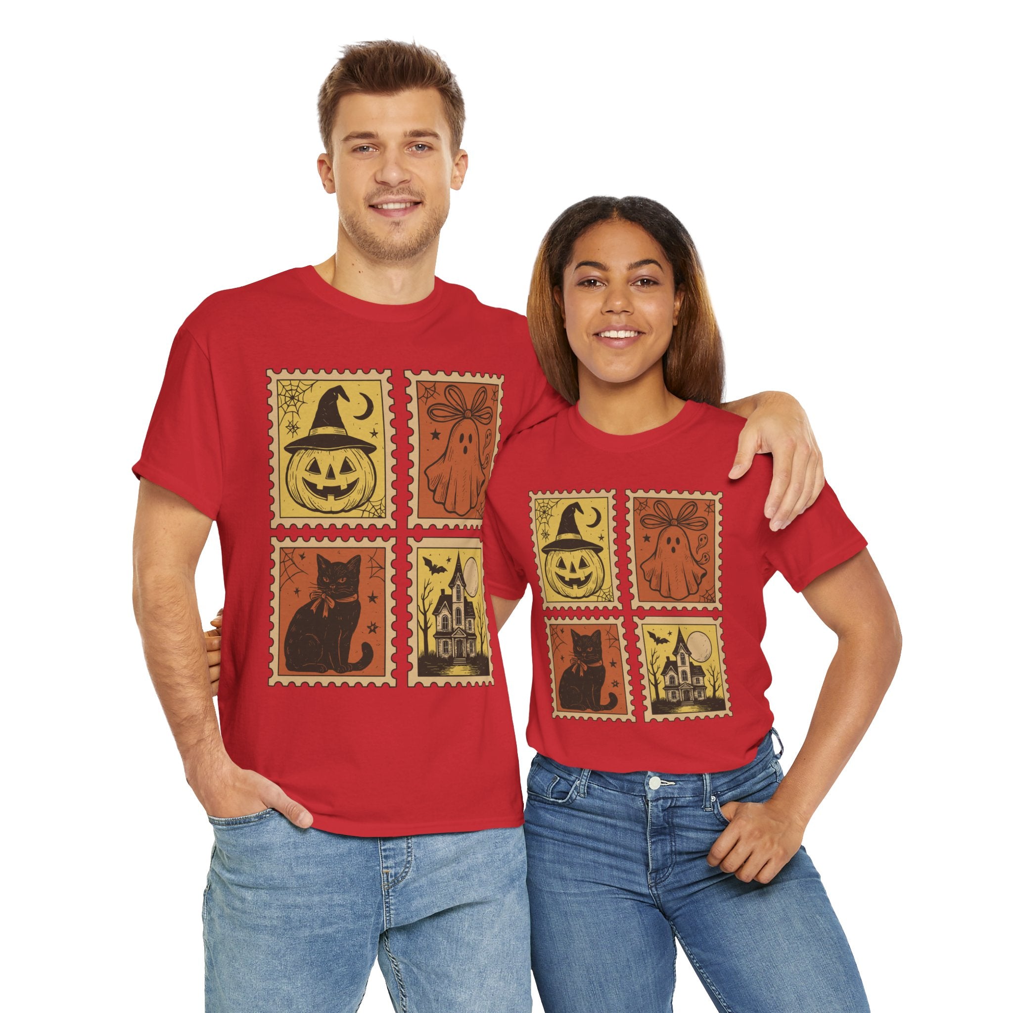 Halloween Stamp Collection Unisex Cotton Tee