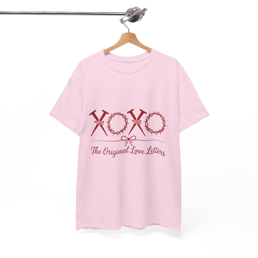 Christian Valentine Tee — “XOXO” Nails & Thorn Crowns, “The Original Love Letters”... Unisex Cotton Tee