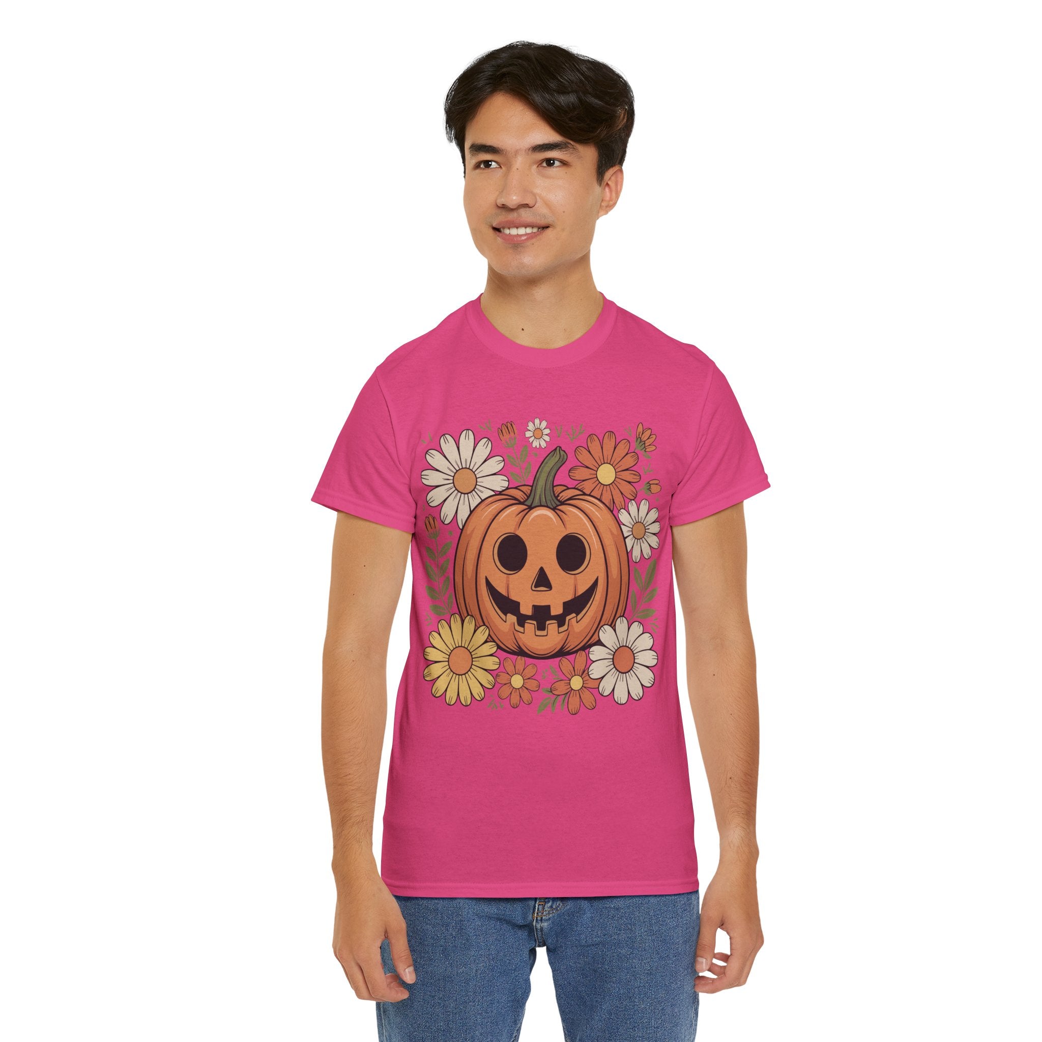 Halloween Pumpkin Unisex Cotton Tee