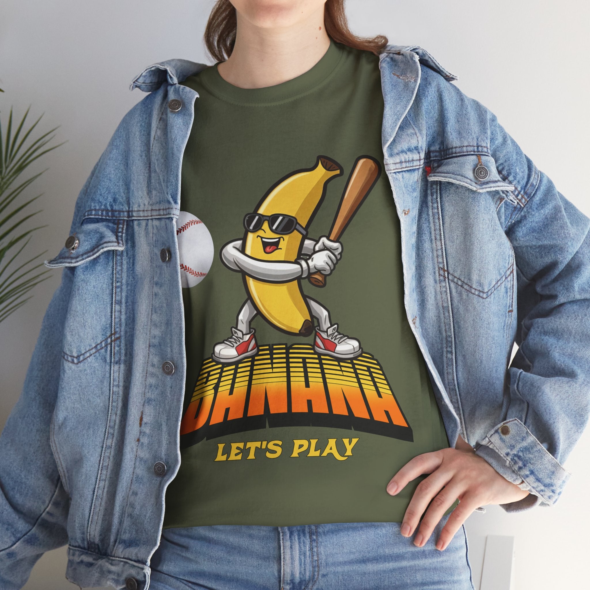 Banana Playing Baseball Tee
