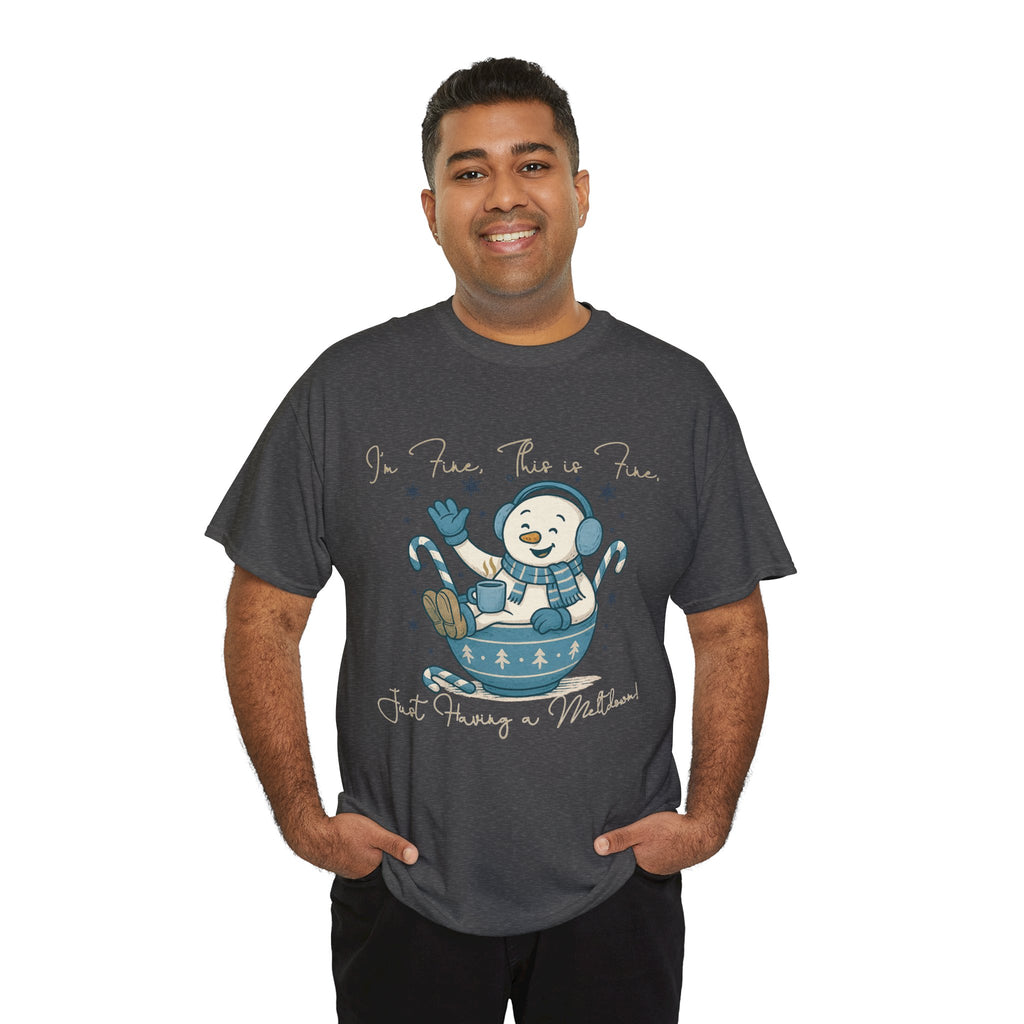 Snowman Hot Cocoa Unisex Cotton Tee
