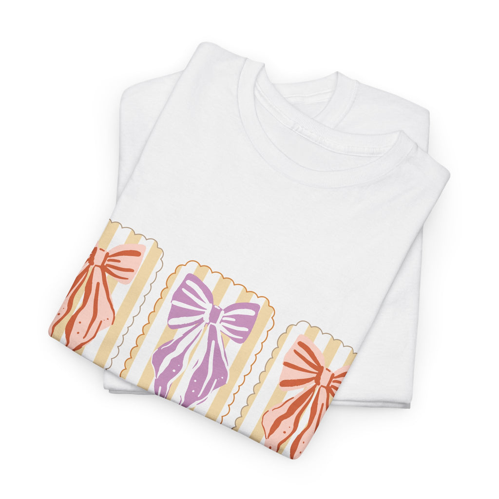 Thankful Grateful Blessed Fall Tee — God Is Faithful Pastel Bows..Unisex Cotton Tee