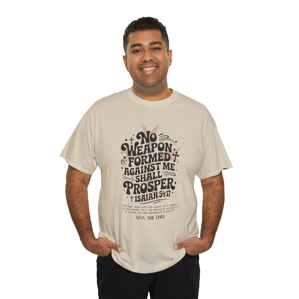 Christian Cross Text Art T-Shirt — Faith & Salvation Unisex Cotton Tee