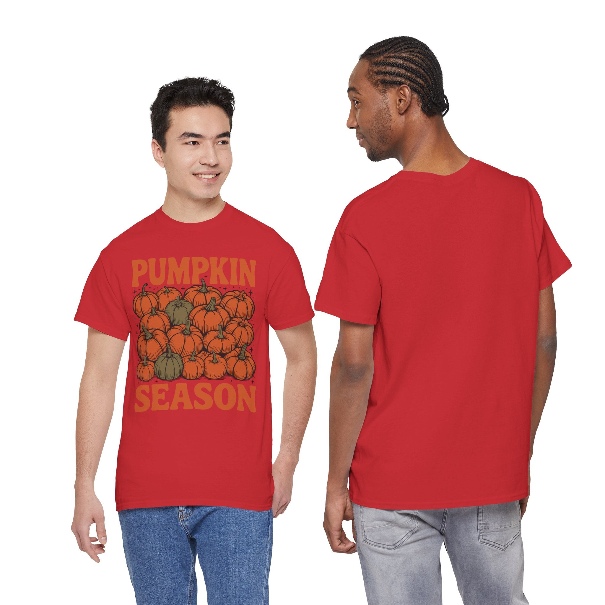 Pumpkin Season Tee — Fall Pumpkin Pile Unisex Cotton Tee