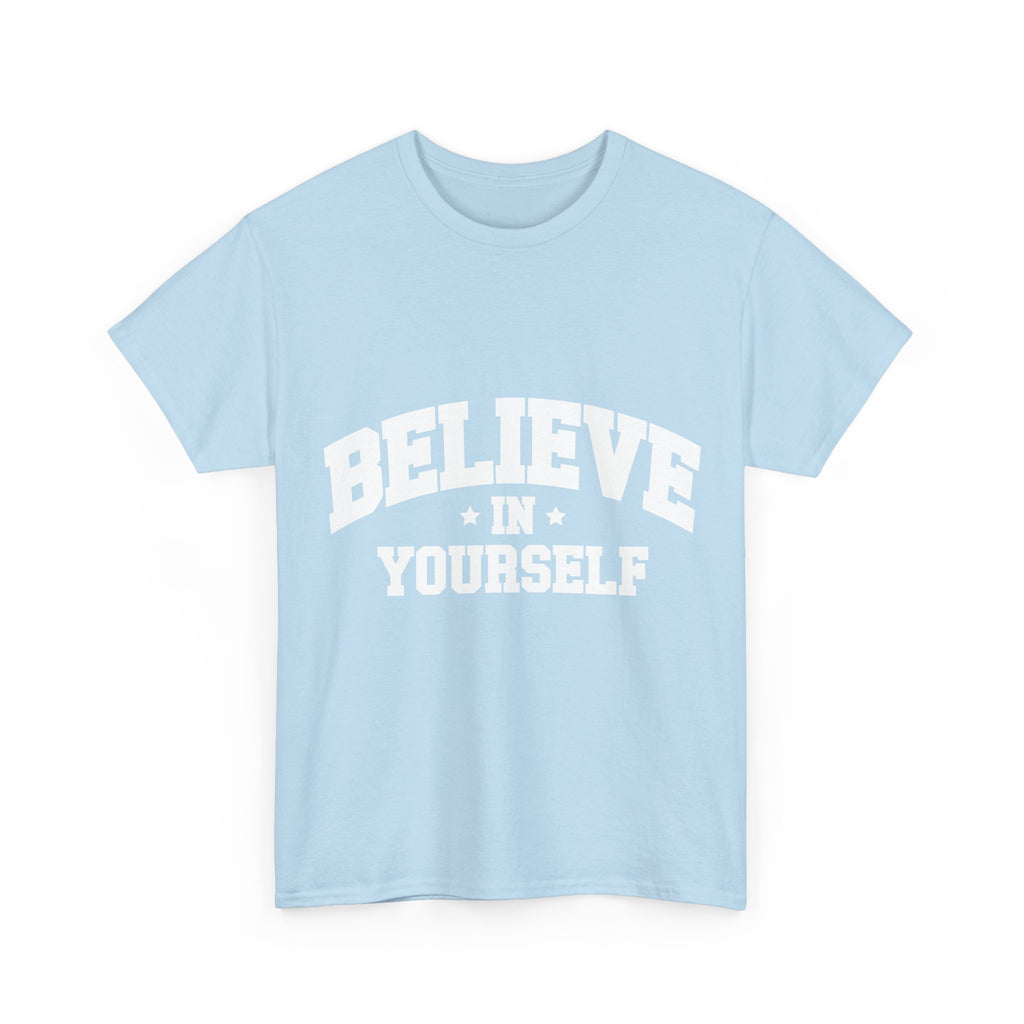 Believe in Yourself Varsity Unisex Cotton Tee