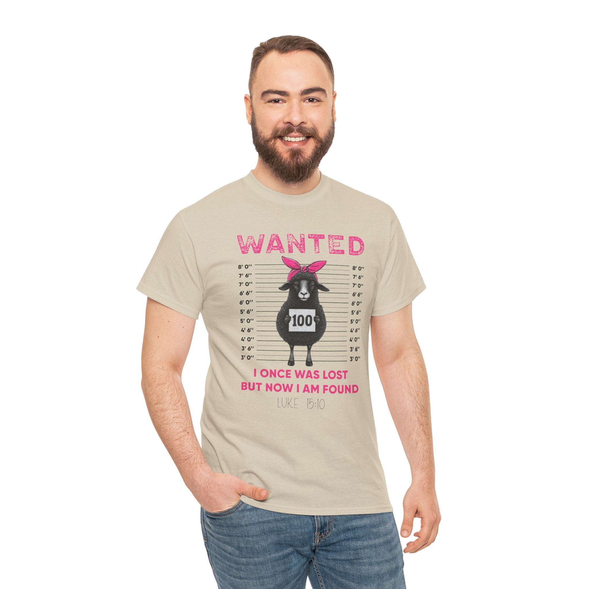 WANTED Black Sheep 'I Once Was Lost But Now I Am Found' Unisex Cotton T-Shirt