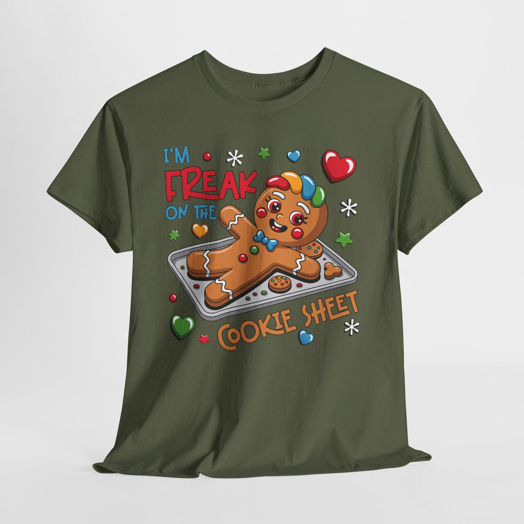 Gingerbread ‘I’m Freak on the Cookie Sheet’ Unisex Cotton Tee