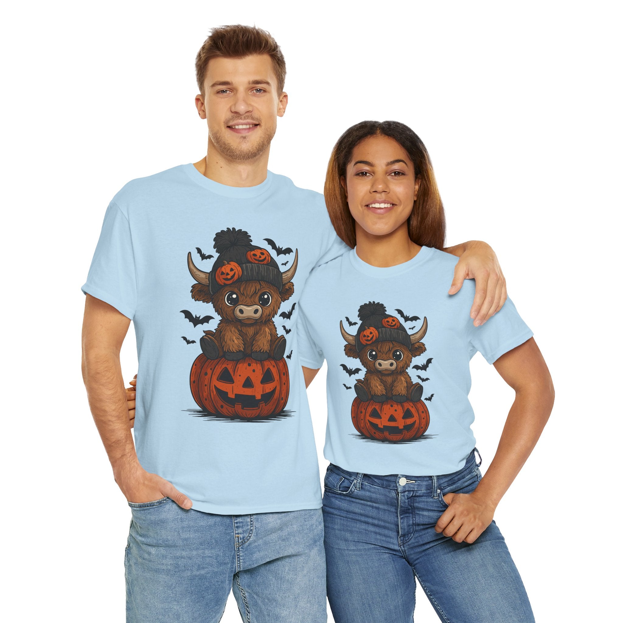 Halloween Cow Unisex Cotton Tshirt