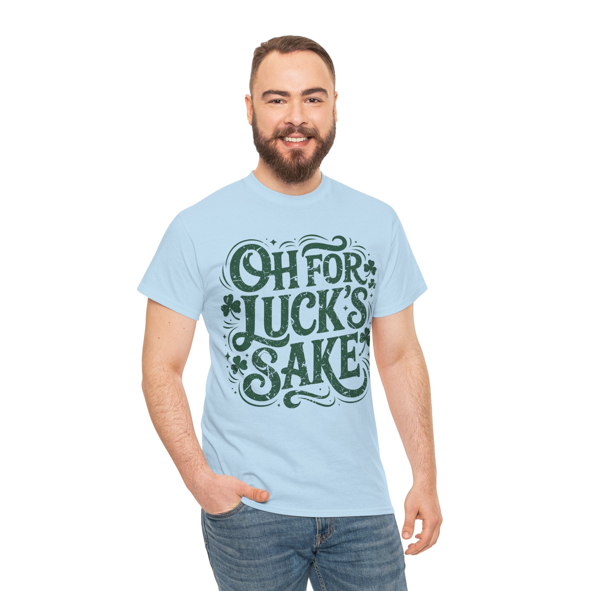 Oh for Luck's Sake Shamrock Unisex Cotton Tee