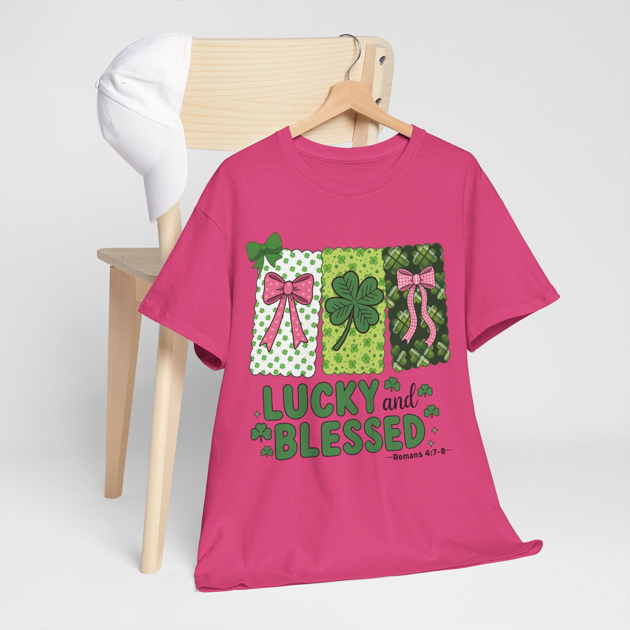 Lucky and Blessed Clover Unisex Cotton Tee