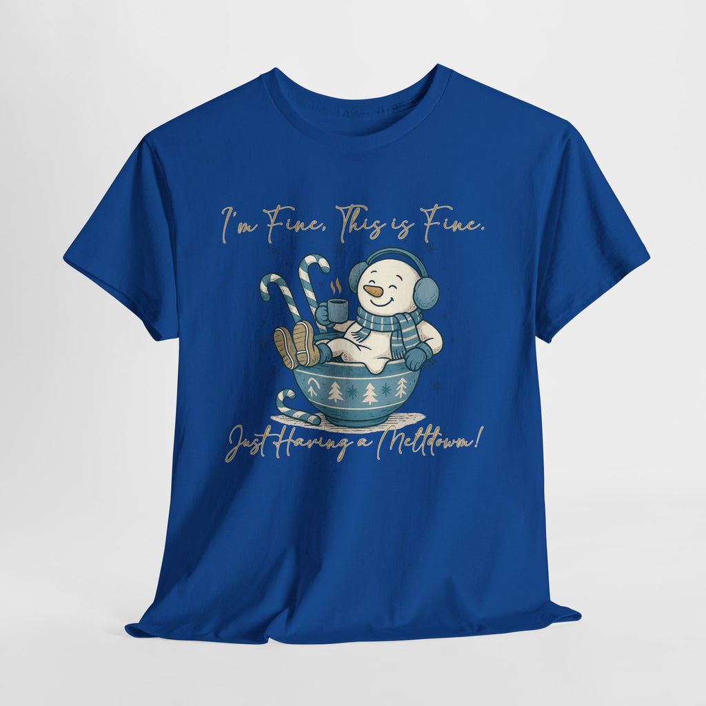 Snowman Hot Cocoa Unisex Cotton Tee