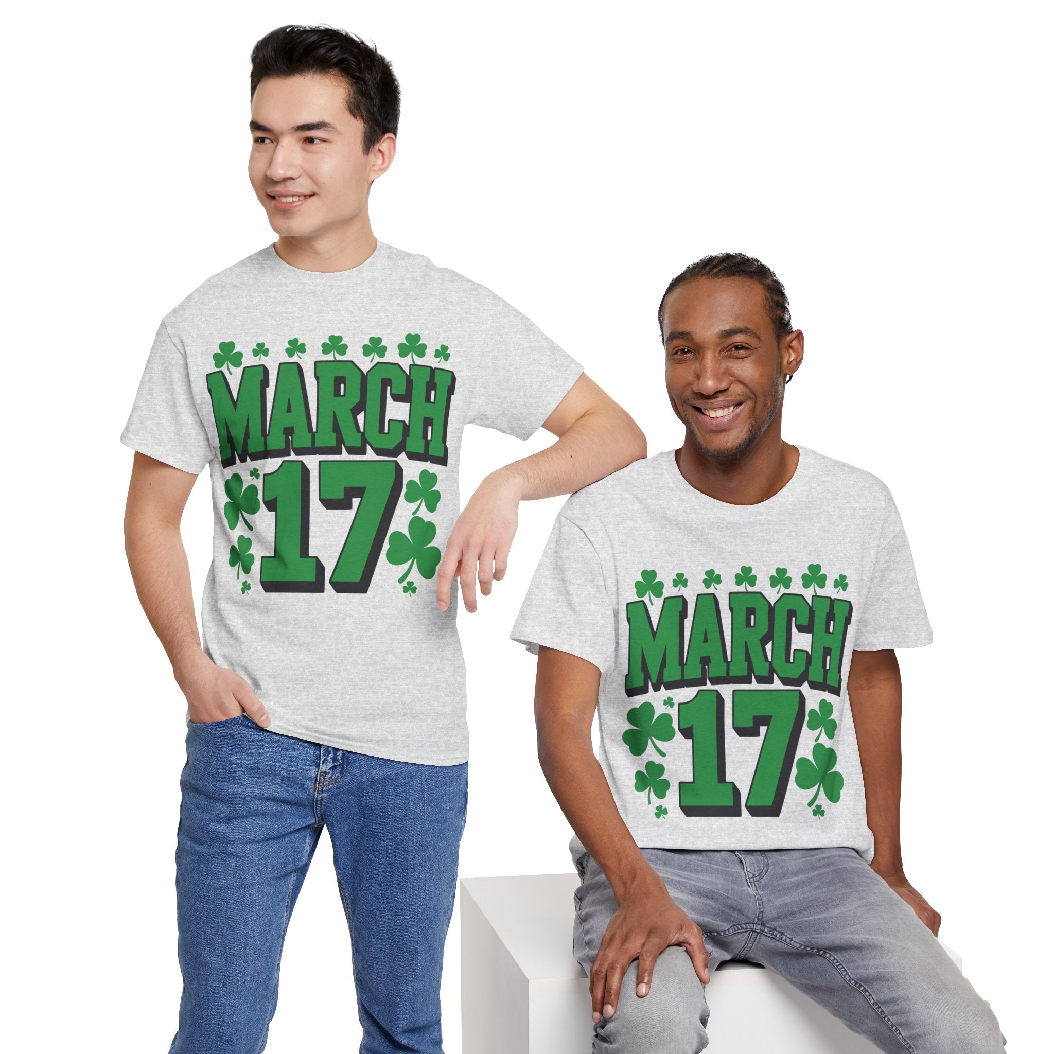 St. Patrick’s Day March 17 Shamrock Unisex Cotton T‑Shirt