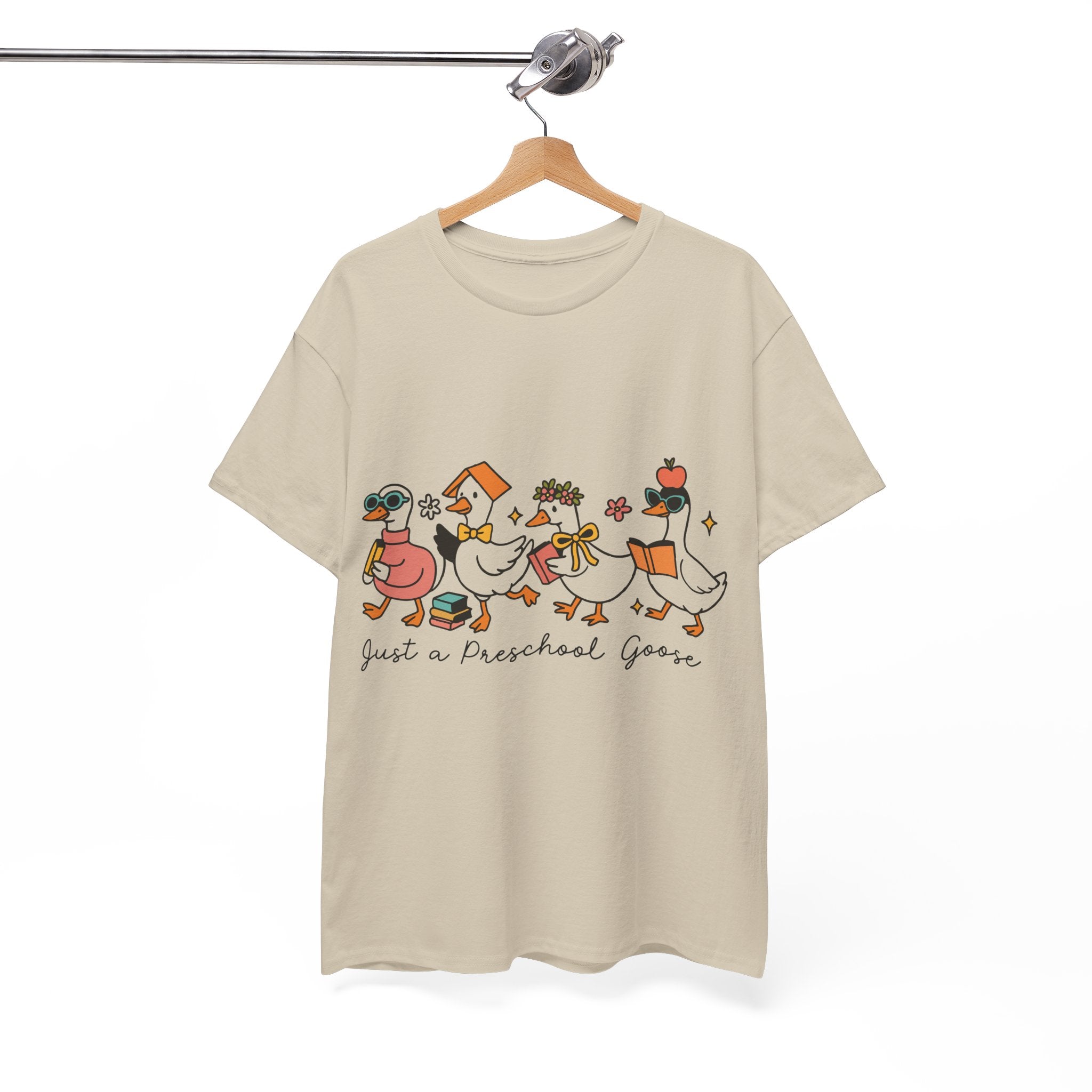 "Just A Preschool Goose" Unisex Cotton Tee