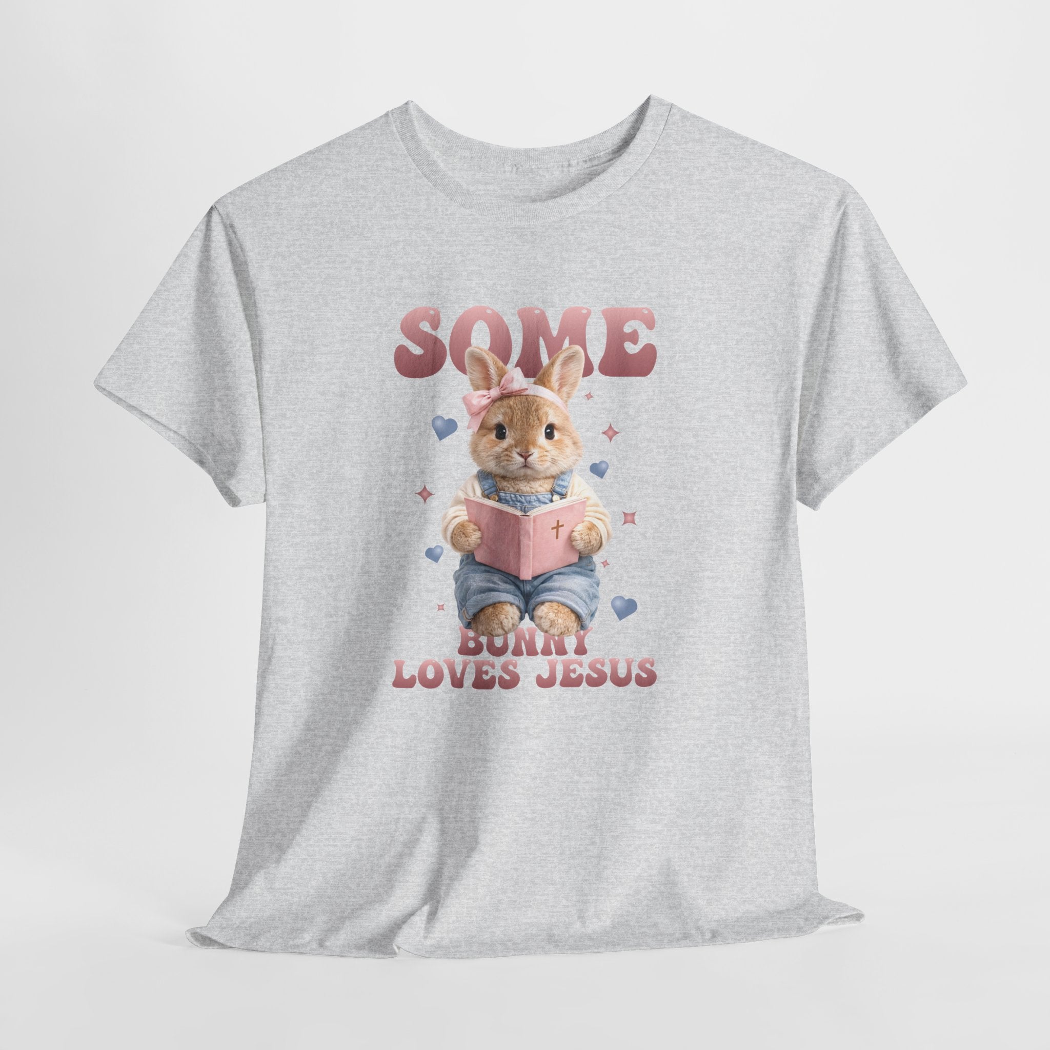 Some Bunny Loves Jesus Bunny Bible Unisex Cotton Tee