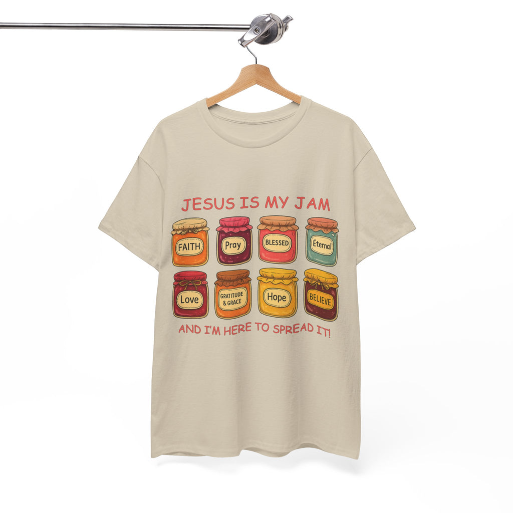 Jesus Is My Jam T-Shirt — Christian Faith Jam Jar Unisex Cotton Tee