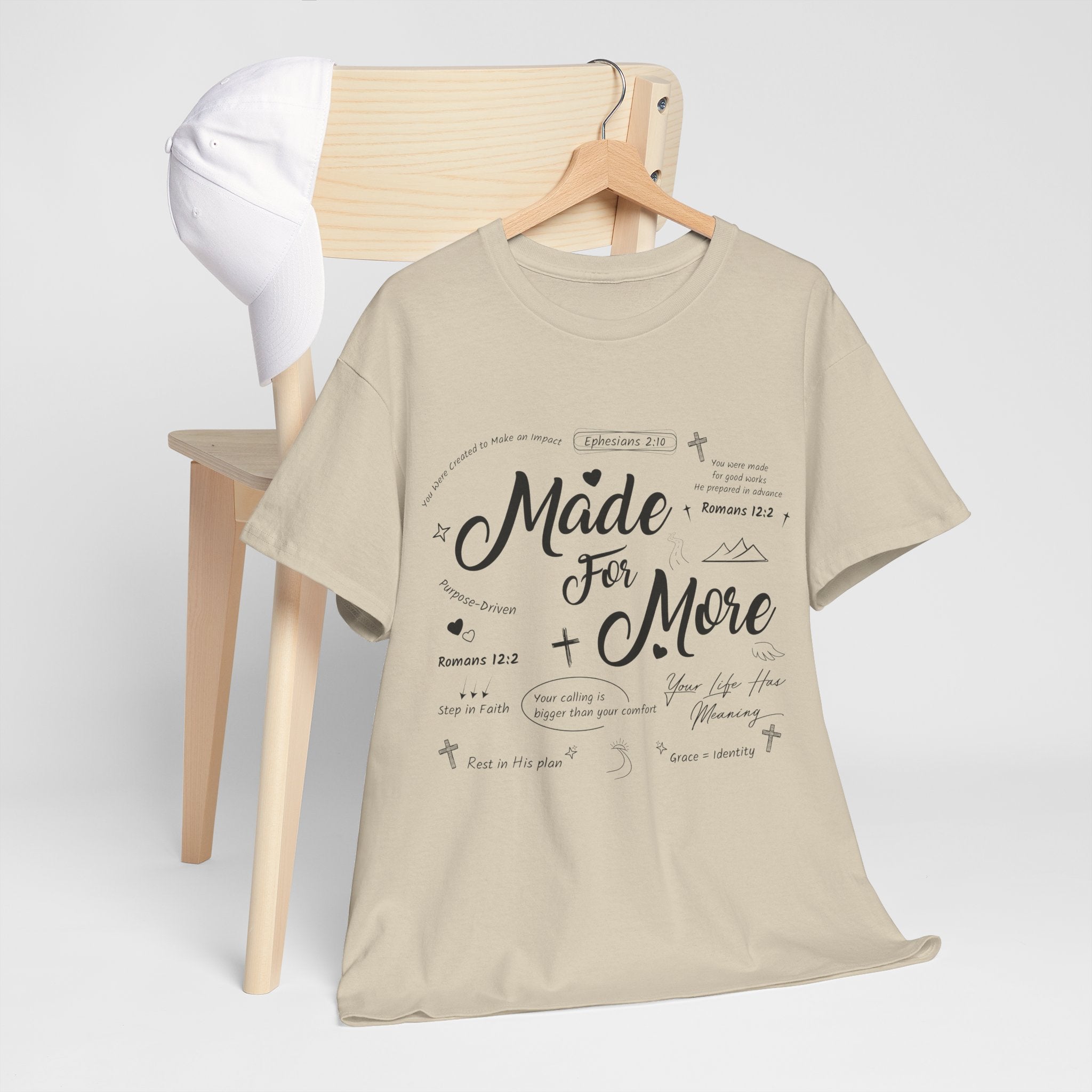 Made For More Faith T-Shirt — Inspirational Bible Verse Unisex Cotton Tee