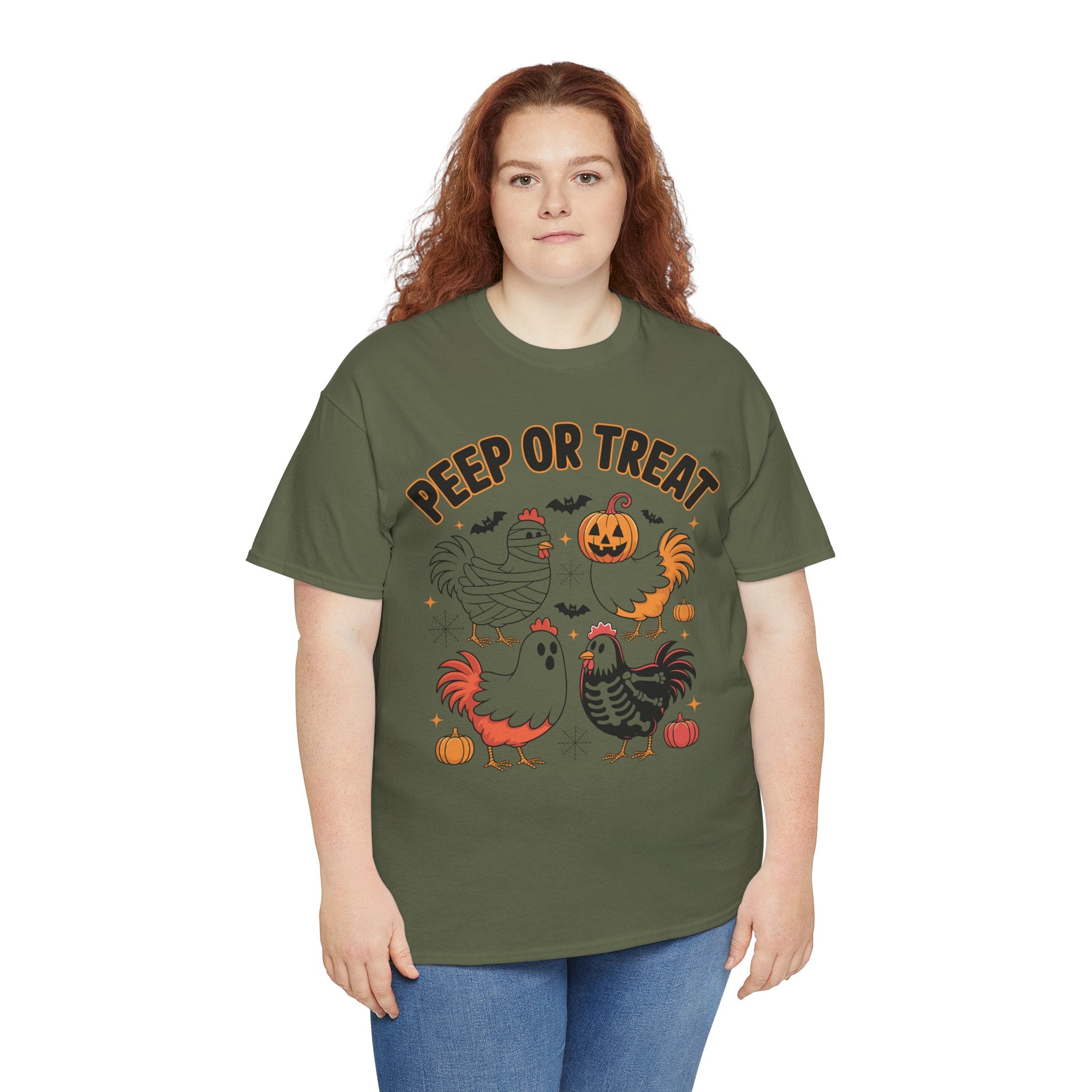 Peep or Treat Halloween Unisex Cotton Tee