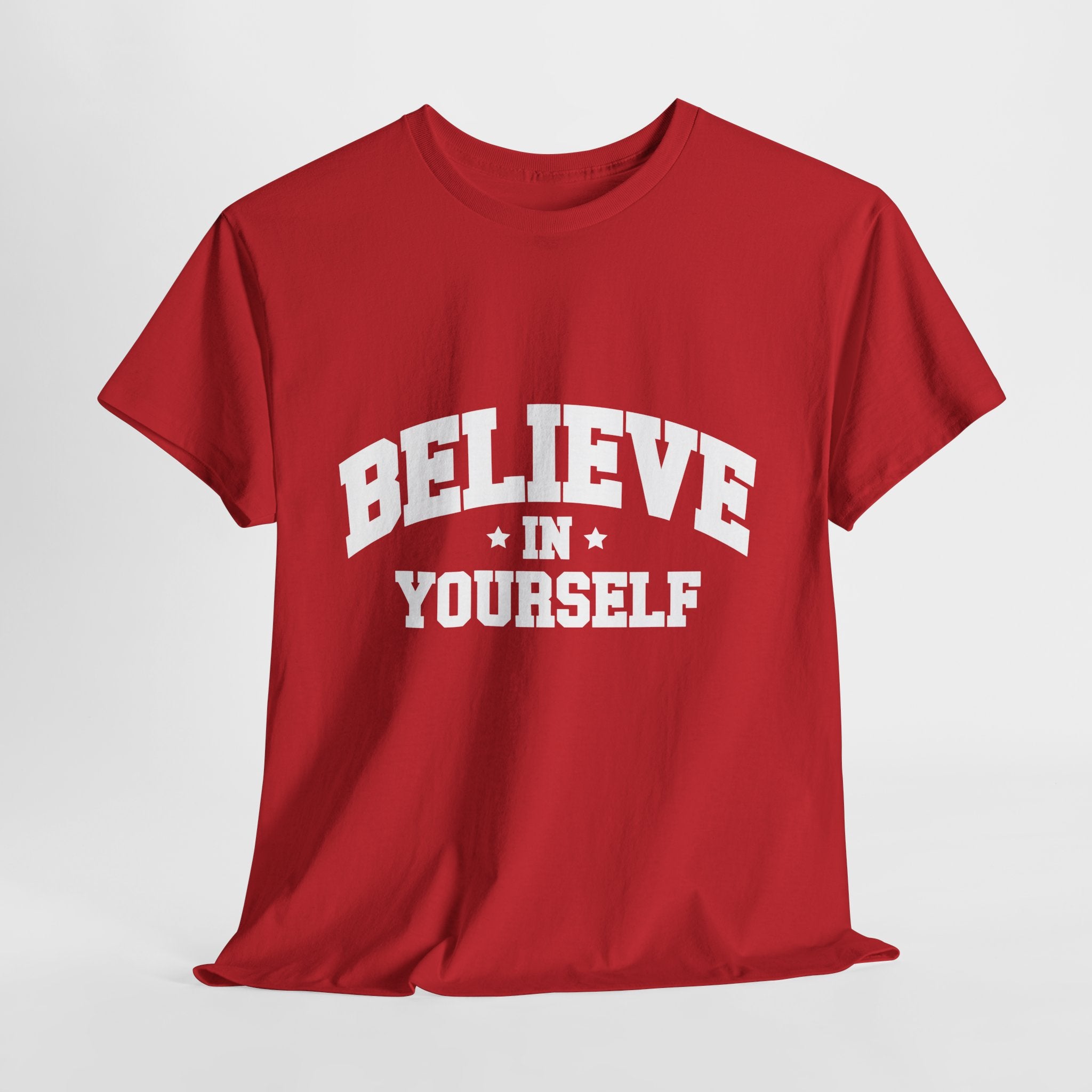 Believe in Yourself Varsity Unisex Cotton Tee
