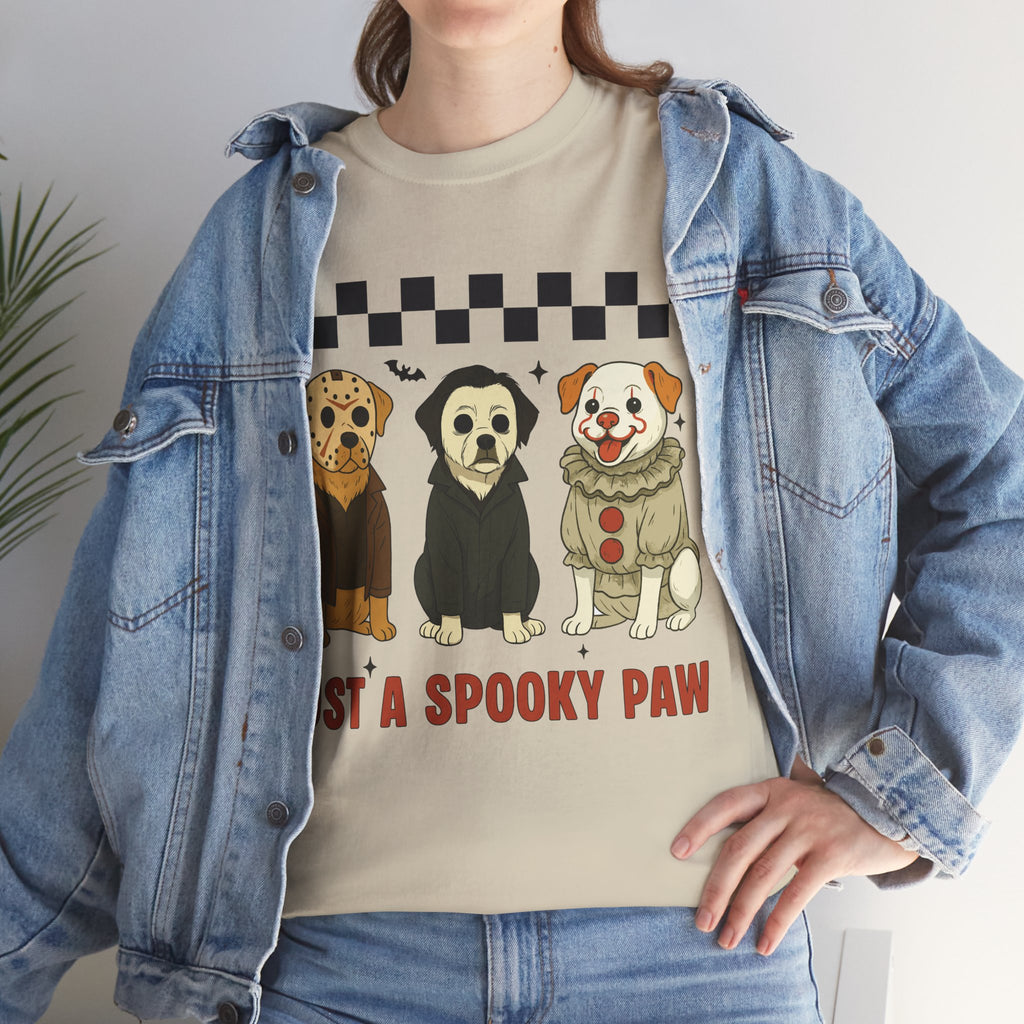 Halloween "Just A Spooky Paw" Unisex Cotton Tee