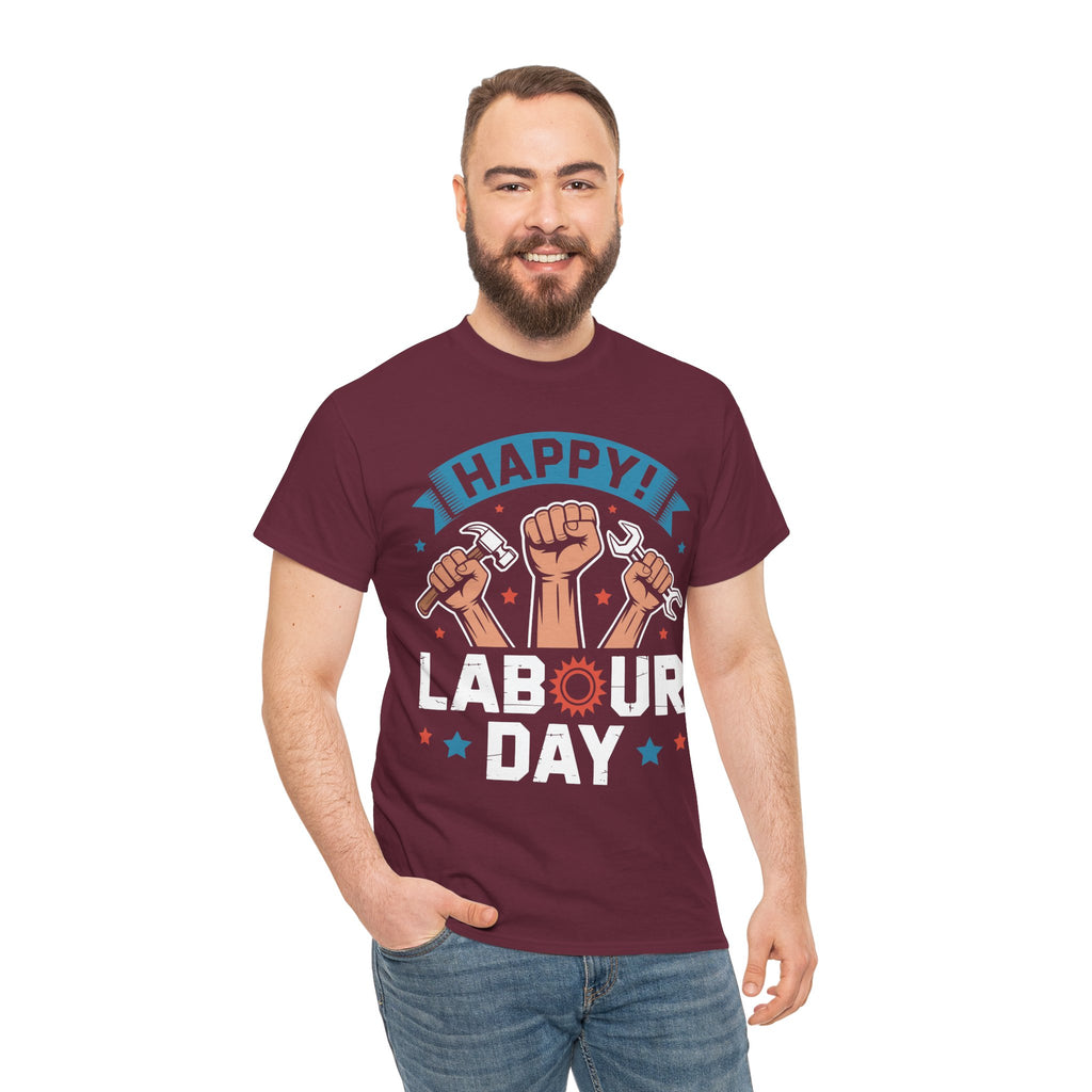 Happy US Labour Day Unisex Heavy Cotton T-Shirt