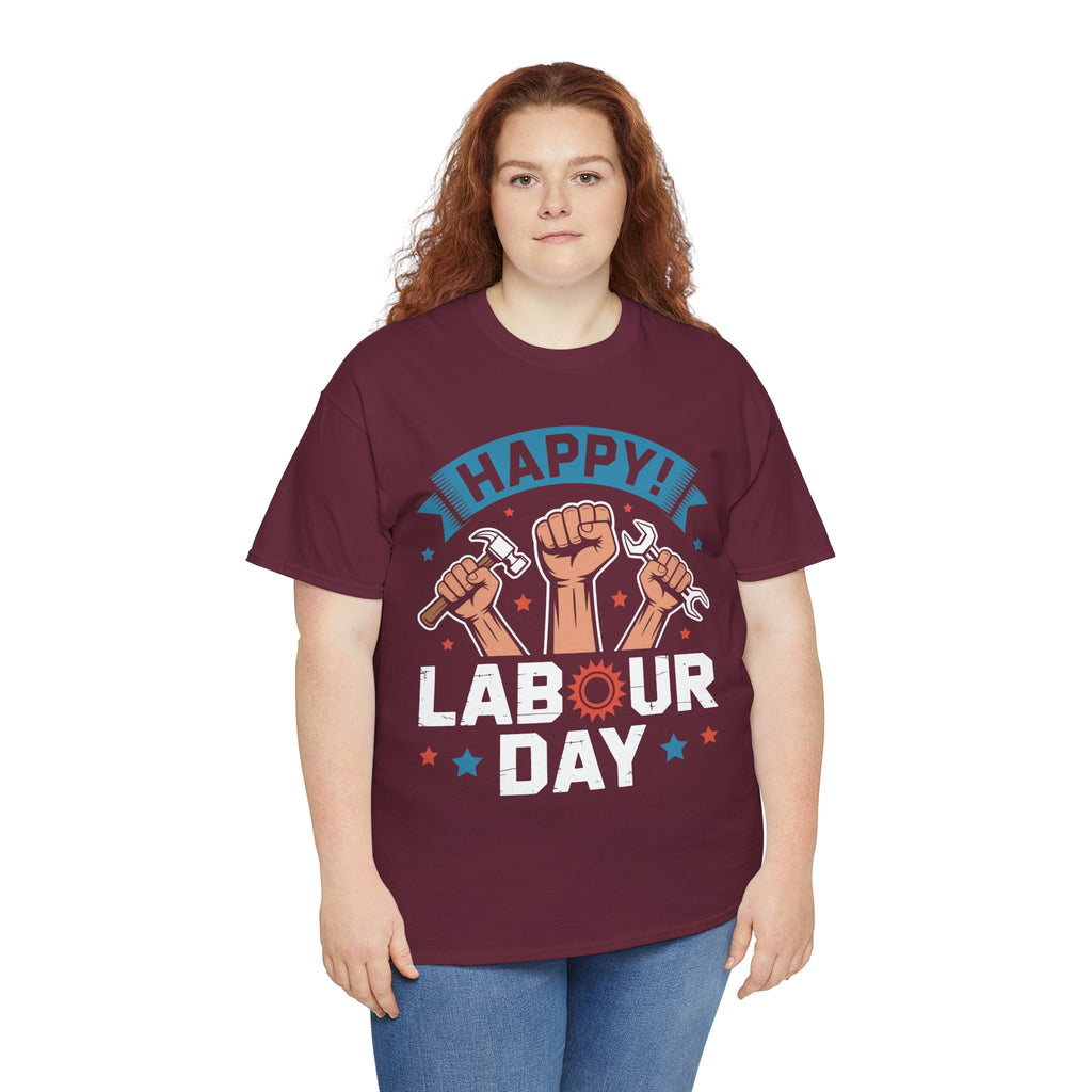Happy US Labour Day Unisex Heavy Cotton T-Shirt