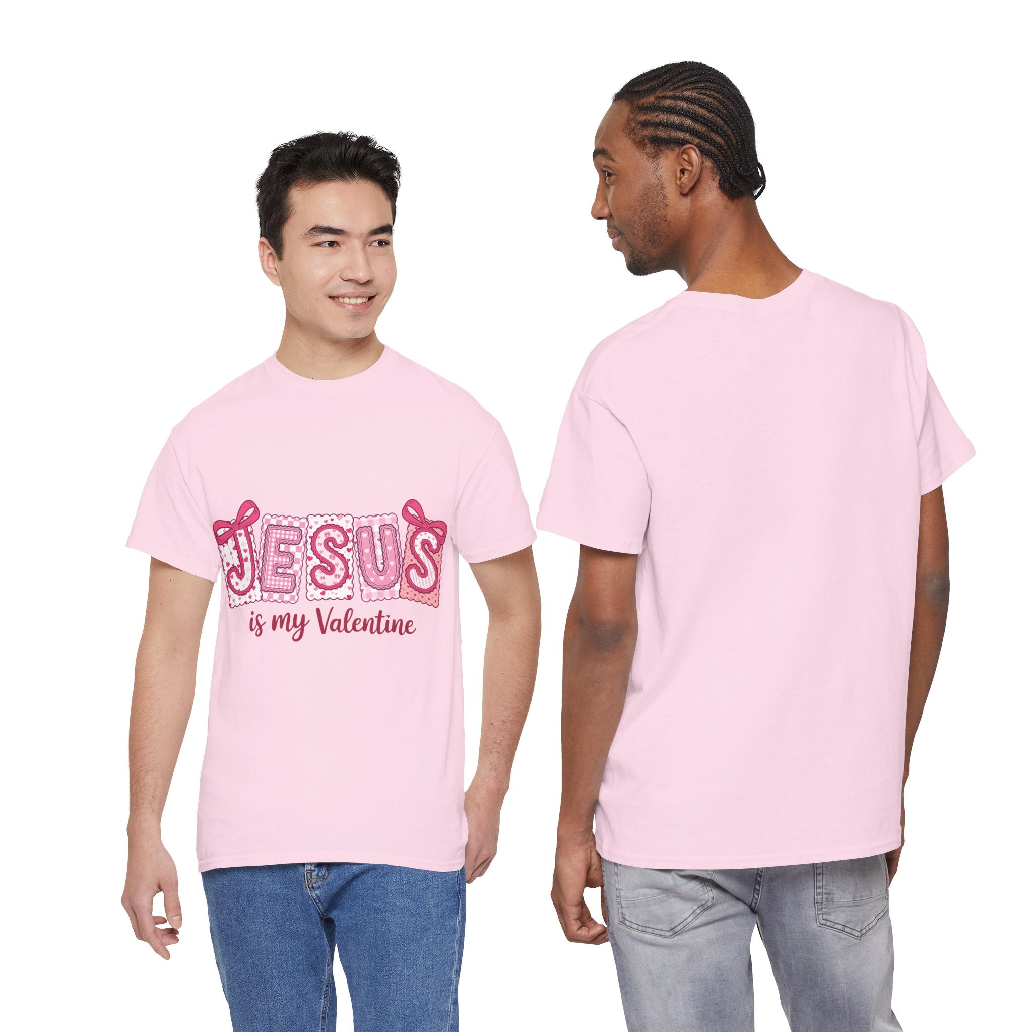 Jesus Is My Valentine T-Shirt — Pink Christian Valentine Unisex Cotton Tee