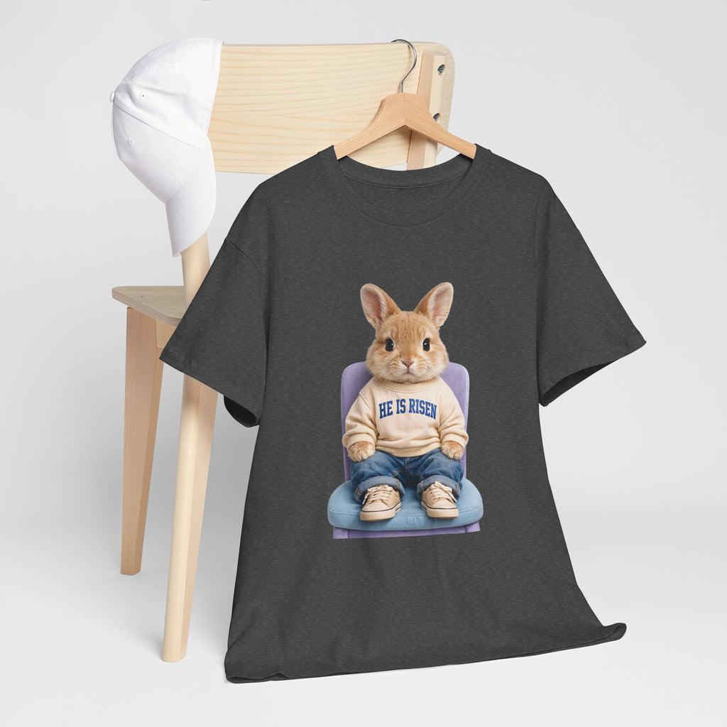 Easter 'He Is Risen' Bunny Unisex Cotton Tee