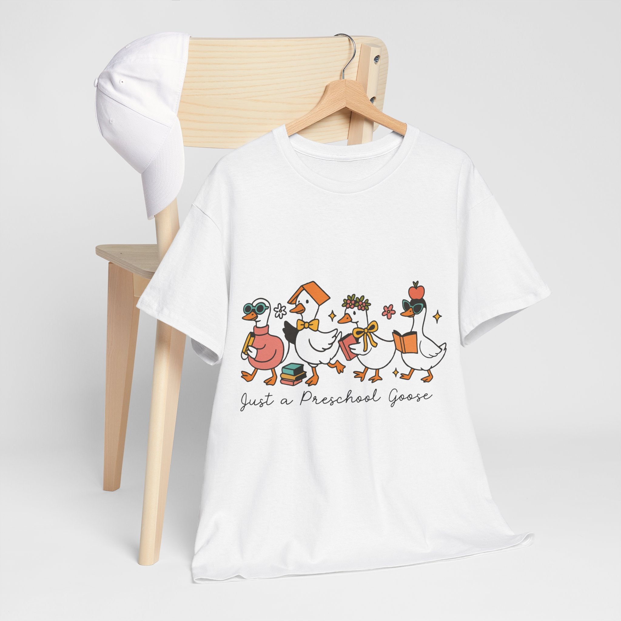 "Just A Preschool Goose" Unisex Cotton Tee