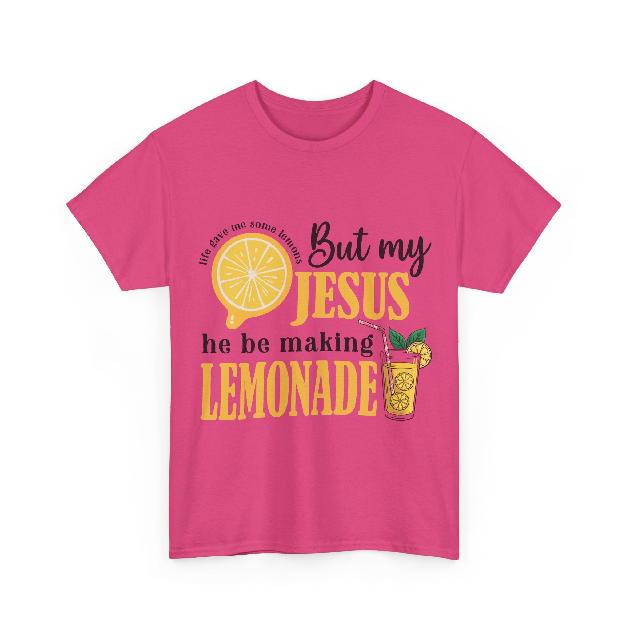 Jesus Lemonade Tee — Lemon Slice & Glass Graphic Christian Unisex Cotton T-Shirt