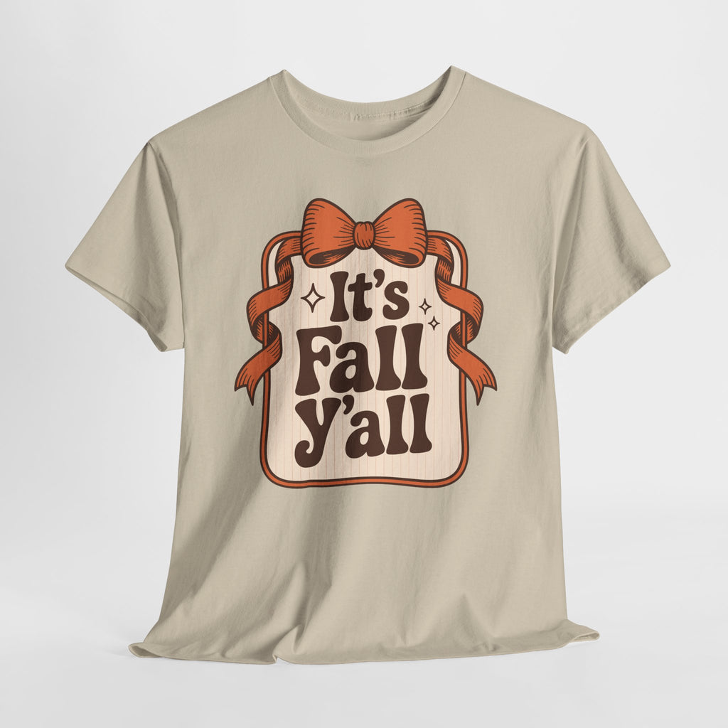 It’s Fall Y’all Autumn Ribbon Unisex Cotton Tee