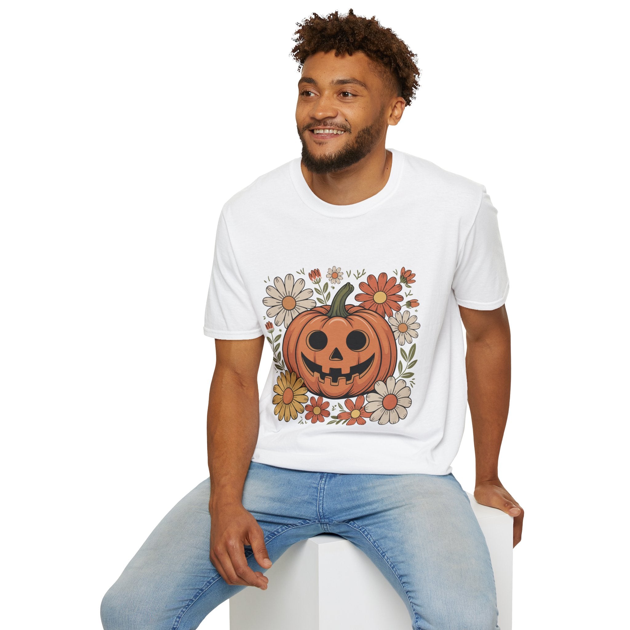 Spooky Floral Pumpkin T-Shirt