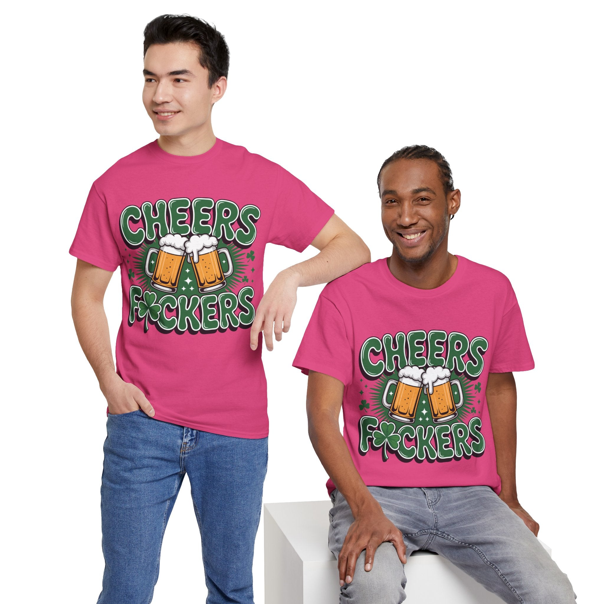 Cheers Fockers Beer Clinking Mugs Unisex Cotton T-Shirt