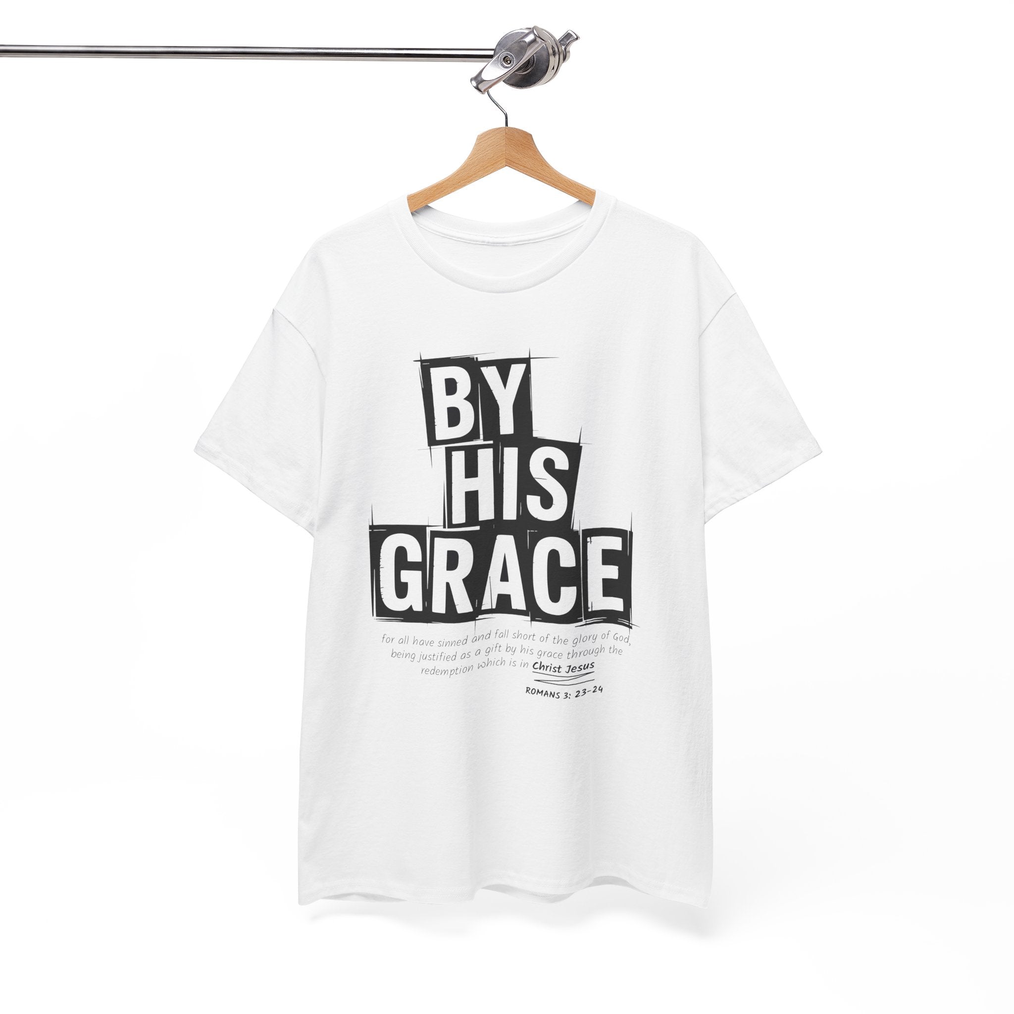 By His Grace tee — Minimalist Faith Christian Unisex Cotton T-Shirt