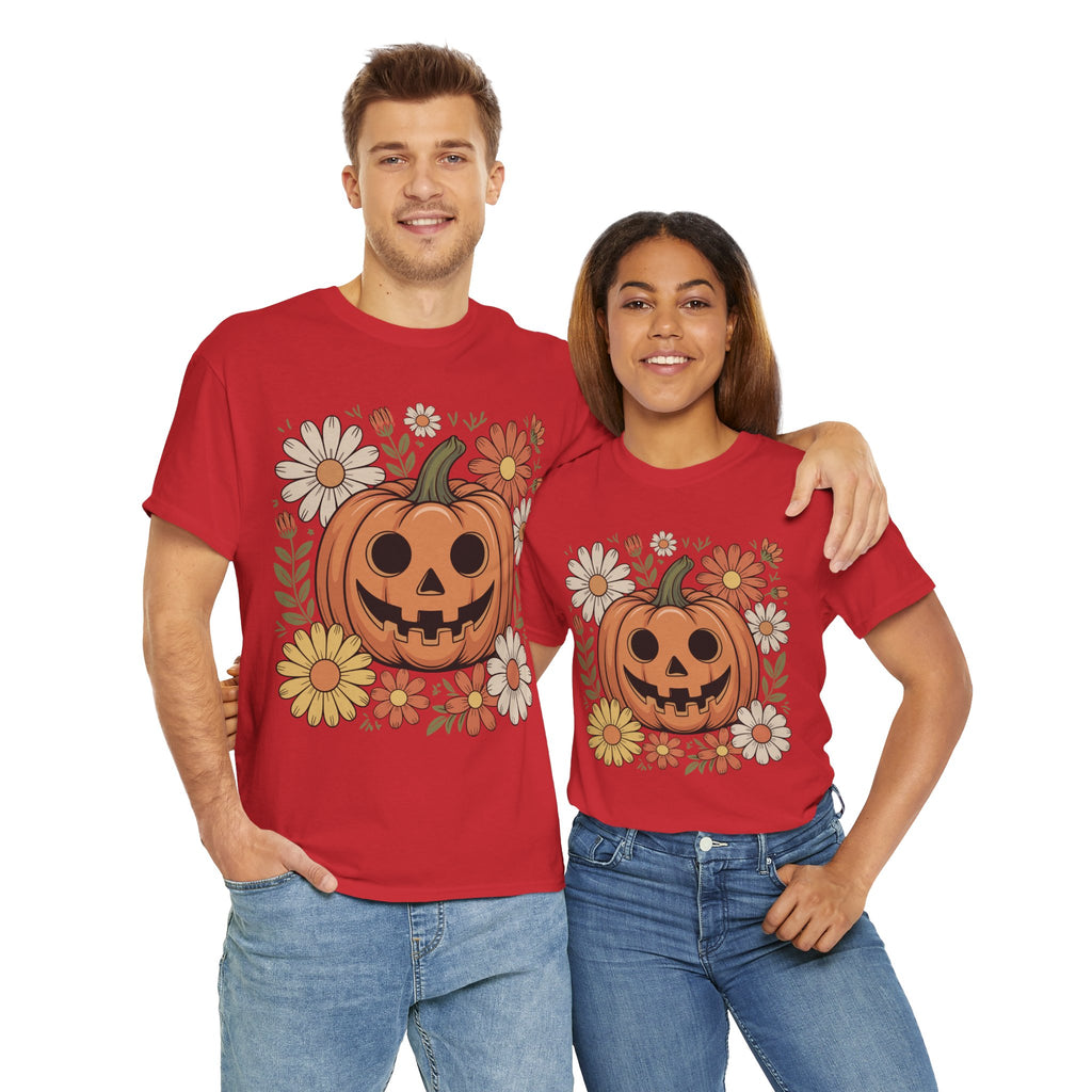 Halloween Pumpkin Unisex Cotton Tee