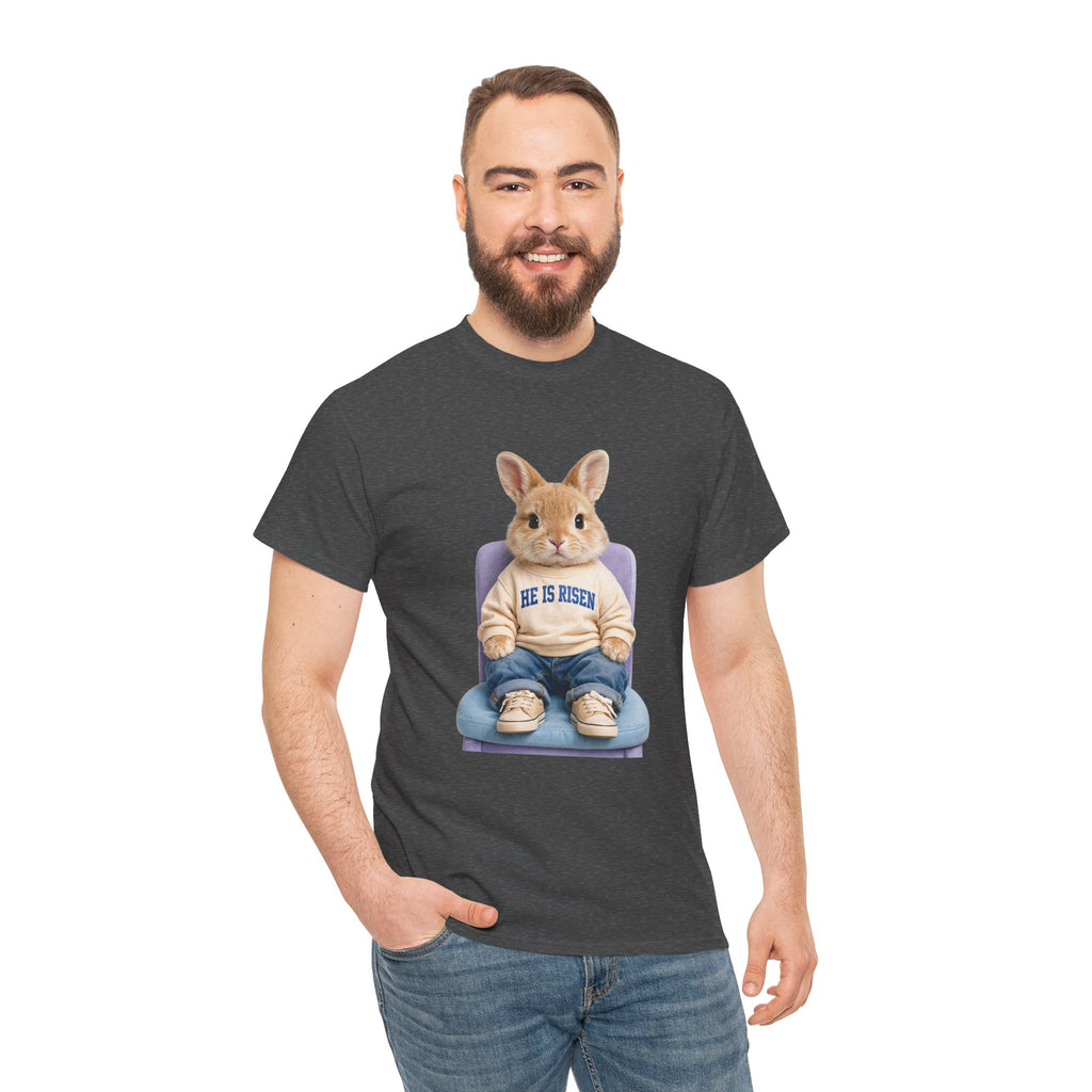 Easter 'He Is Risen' Bunny Unisex Cotton Tee