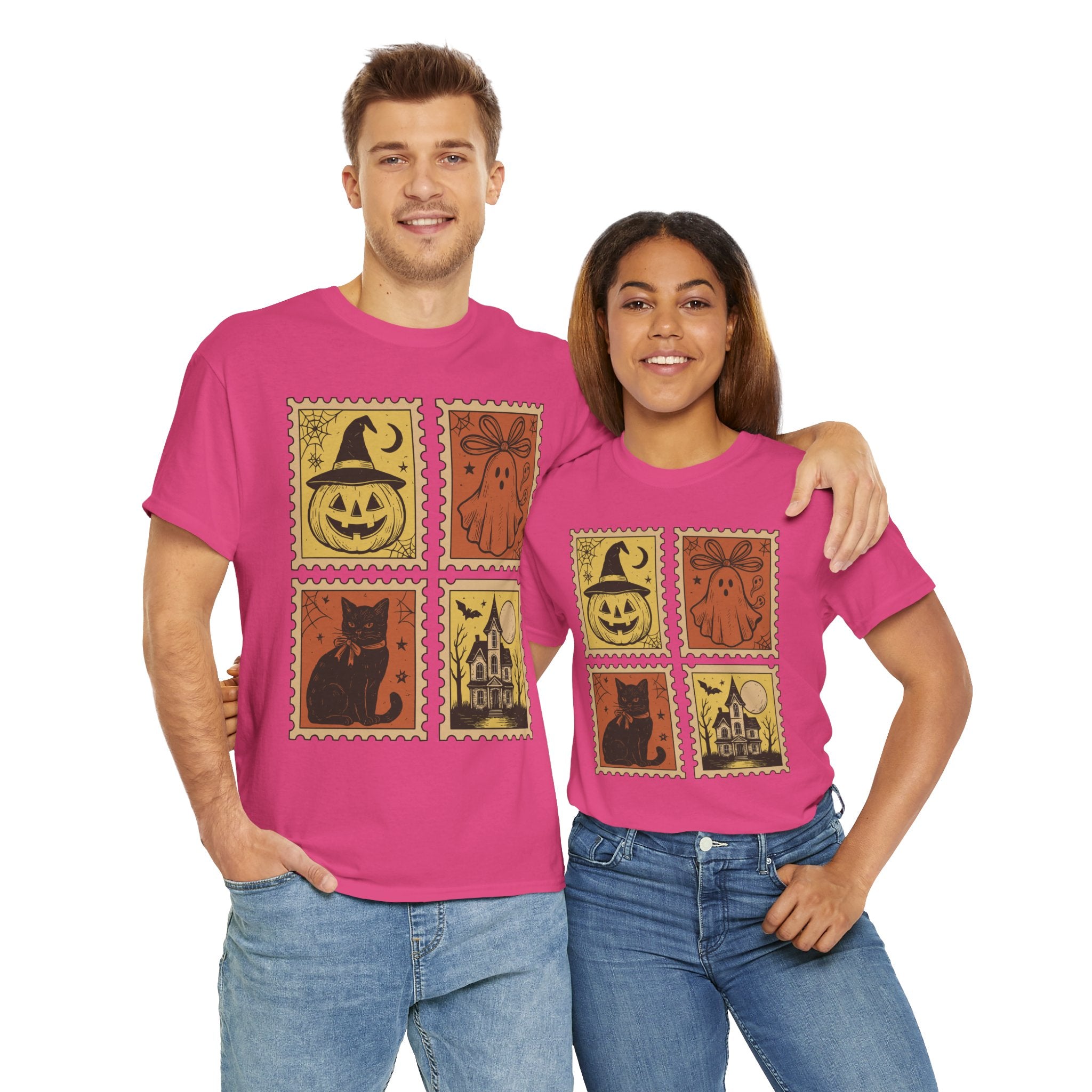 Halloween Stamp Collection Unisex Cotton Tee