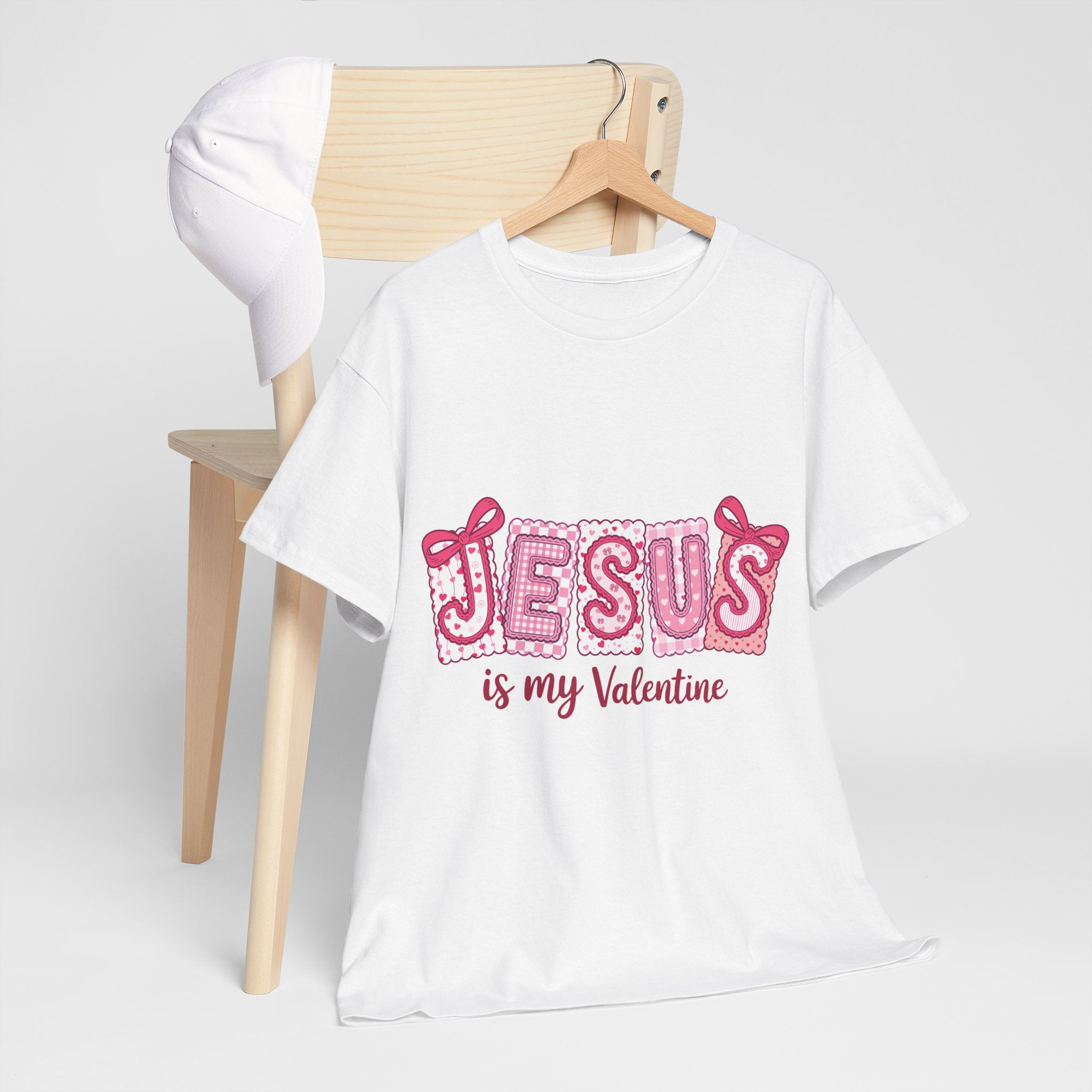 Jesus Is My Valentine T-Shirt — Pink Christian Valentine Unisex Cotton Tee