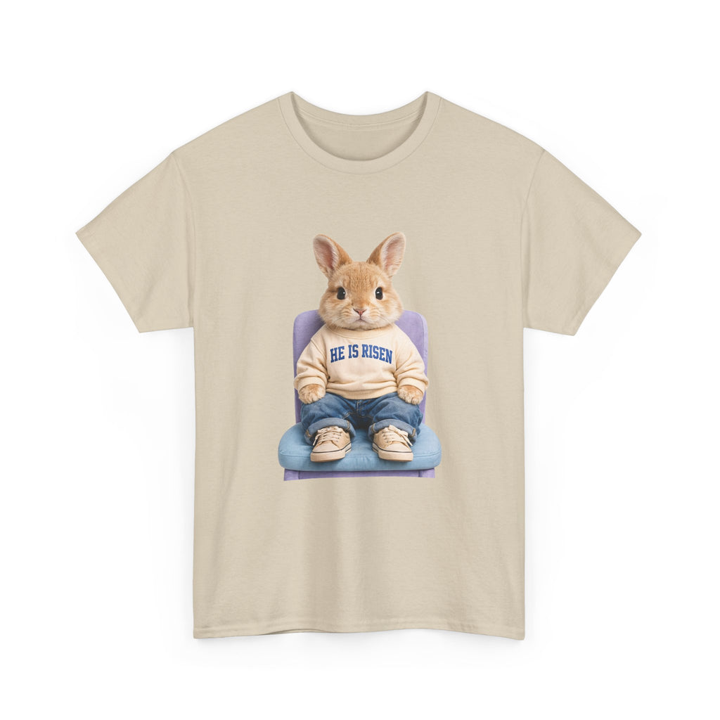 Easter 'He Is Risen' Bunny Unisex Cotton Tee