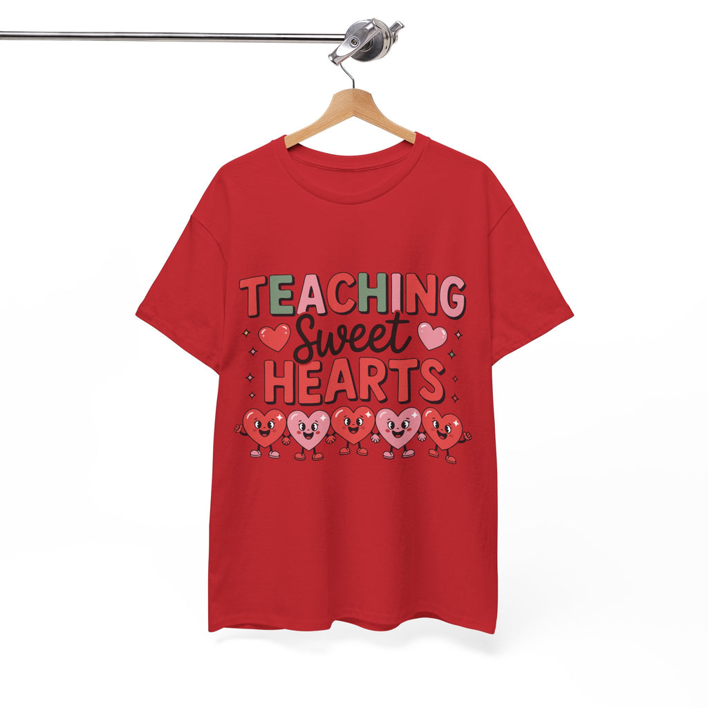 Teaching Sweet Hearts Valentine Teacher Unisex Cotton T-Shirt