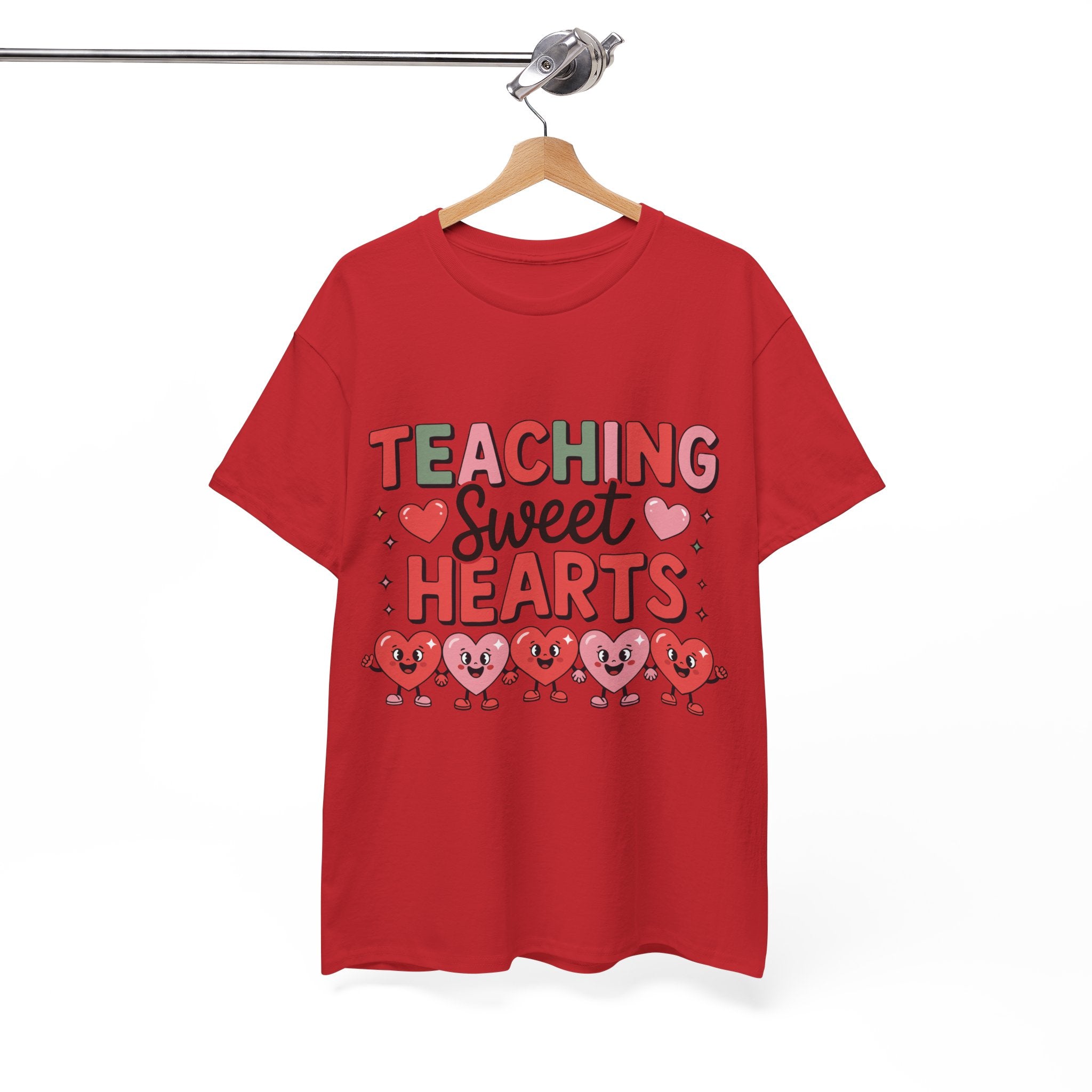 Teaching Sweet Hearts Valentine Teacher Unisex Cotton T-Shirt
