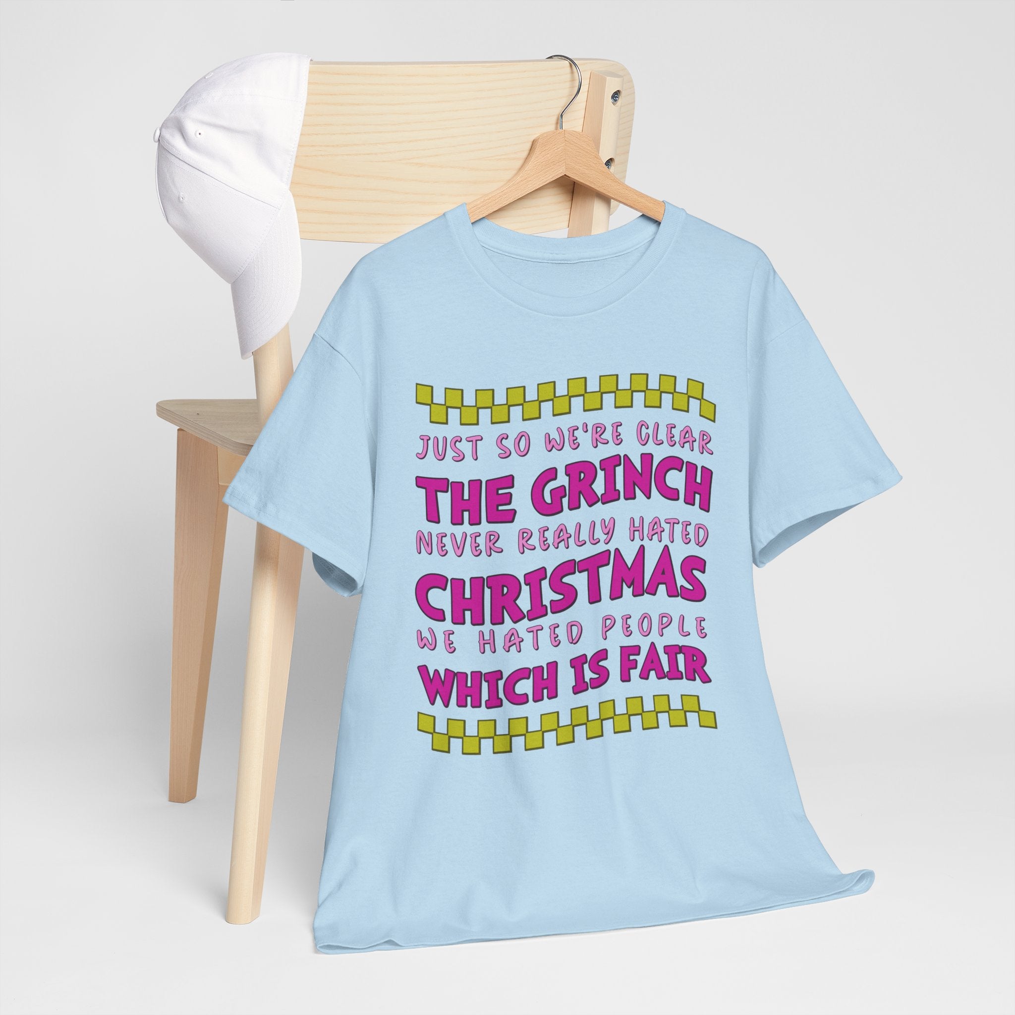 Grinch Never Hated Christmas Funny Unisex Cotton Tee